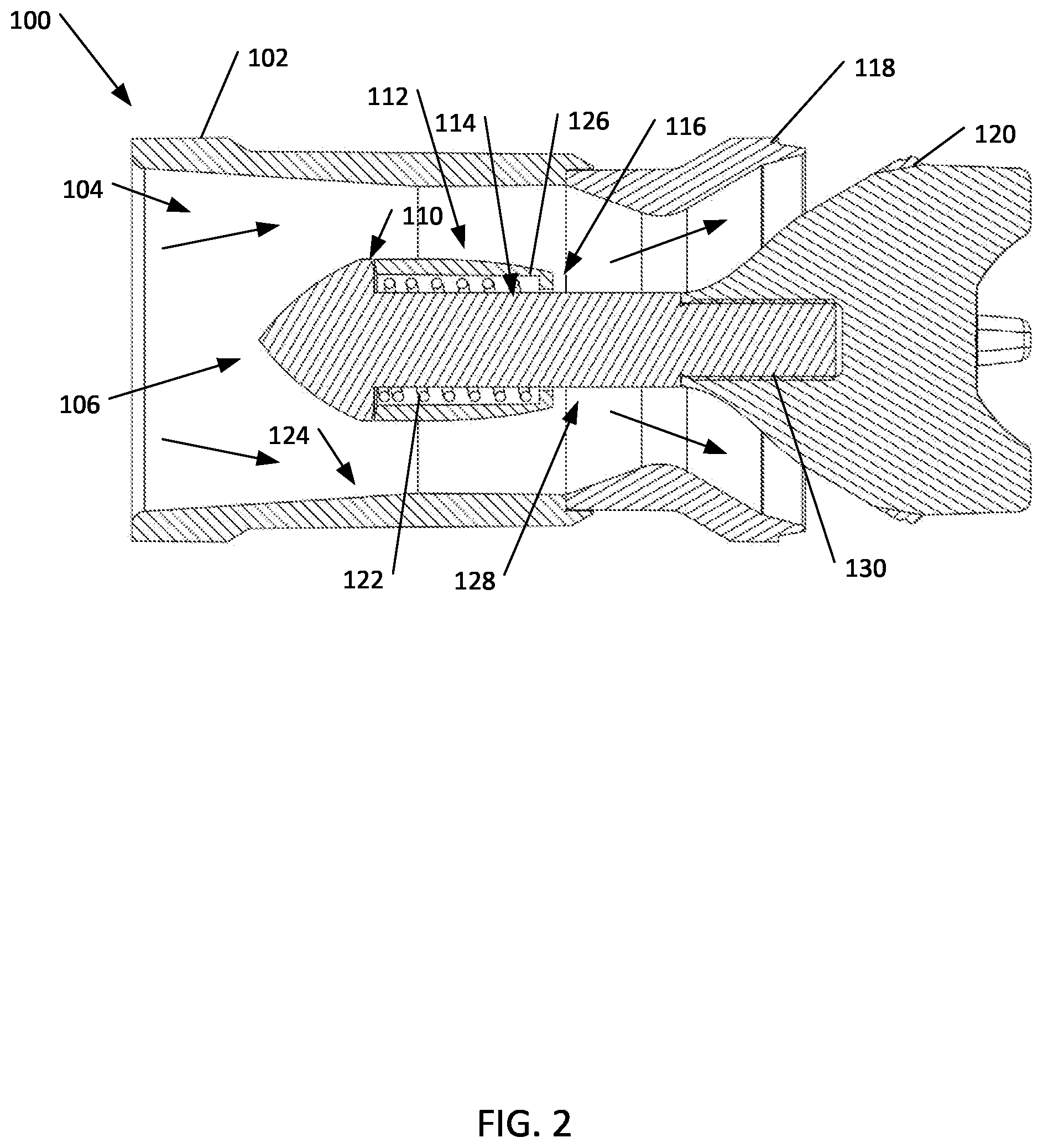 Patent US12313175 Figure 2 – Float valve with a protective spring