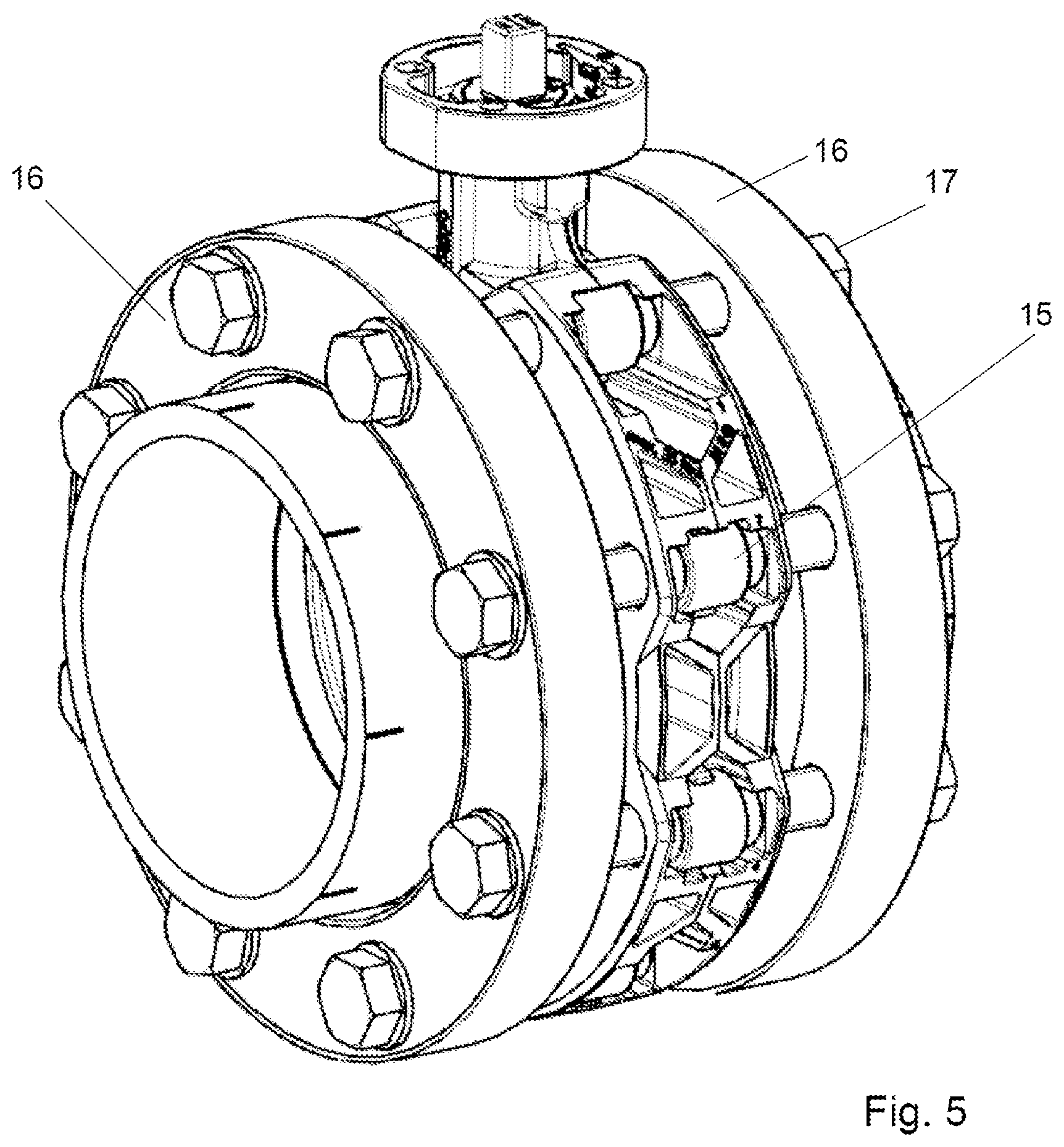 Patent US12313176 Figure 4 – Butterfly valve housing