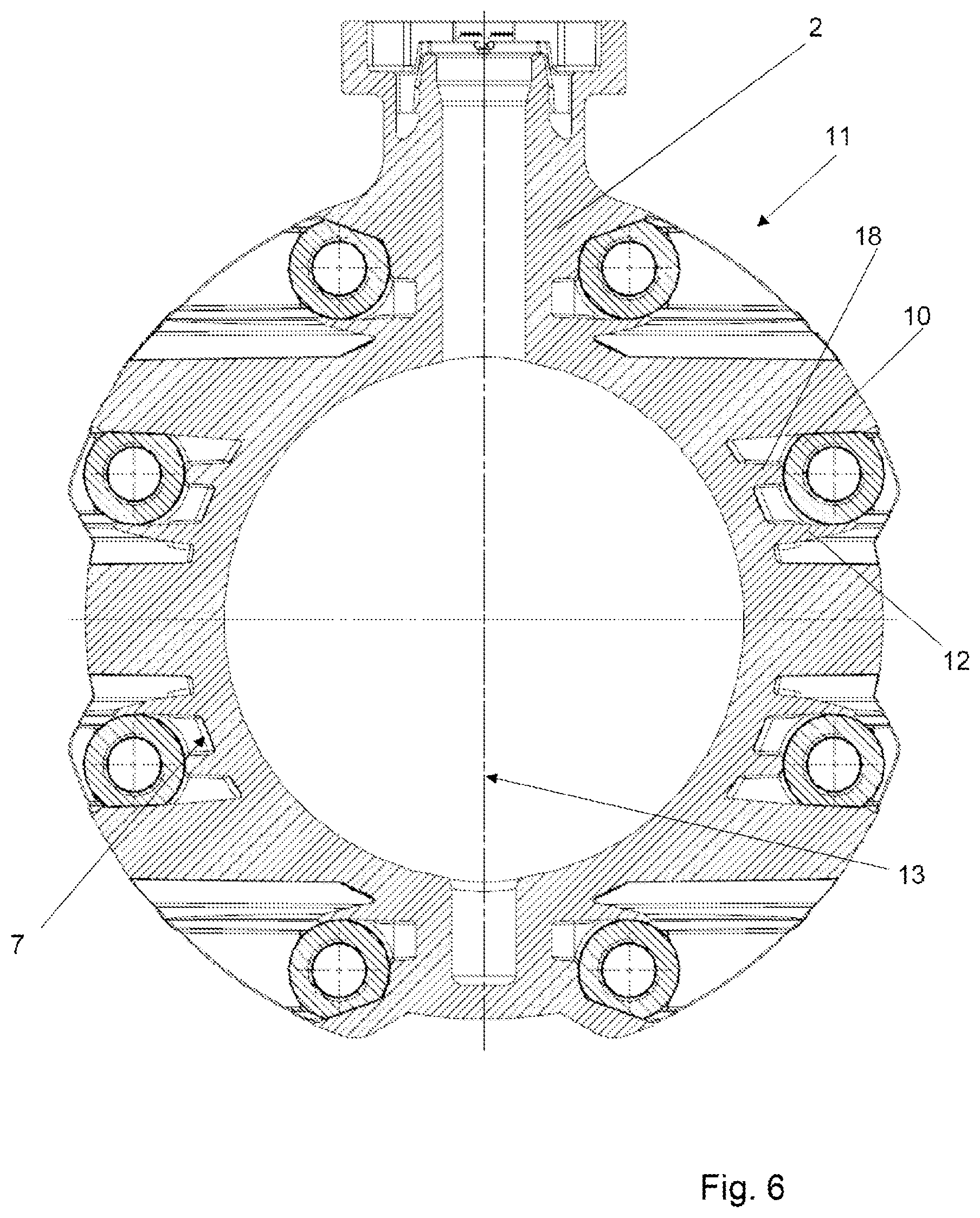 Patent US12313176 Figure 5 – Butterfly valve housing