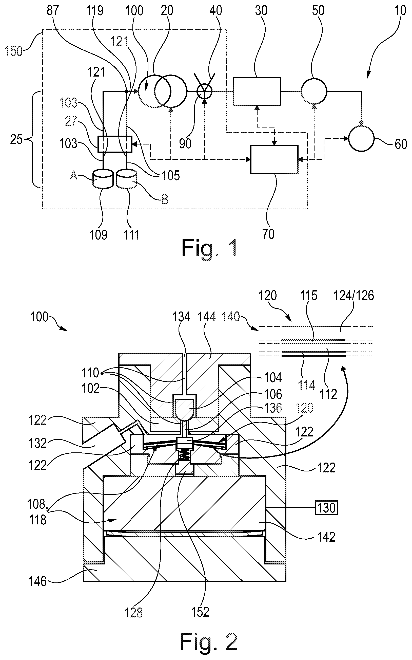 Patent US12313178 Figure 1 – Fluidic valve supporting additional movement in addition to opening and closing movement