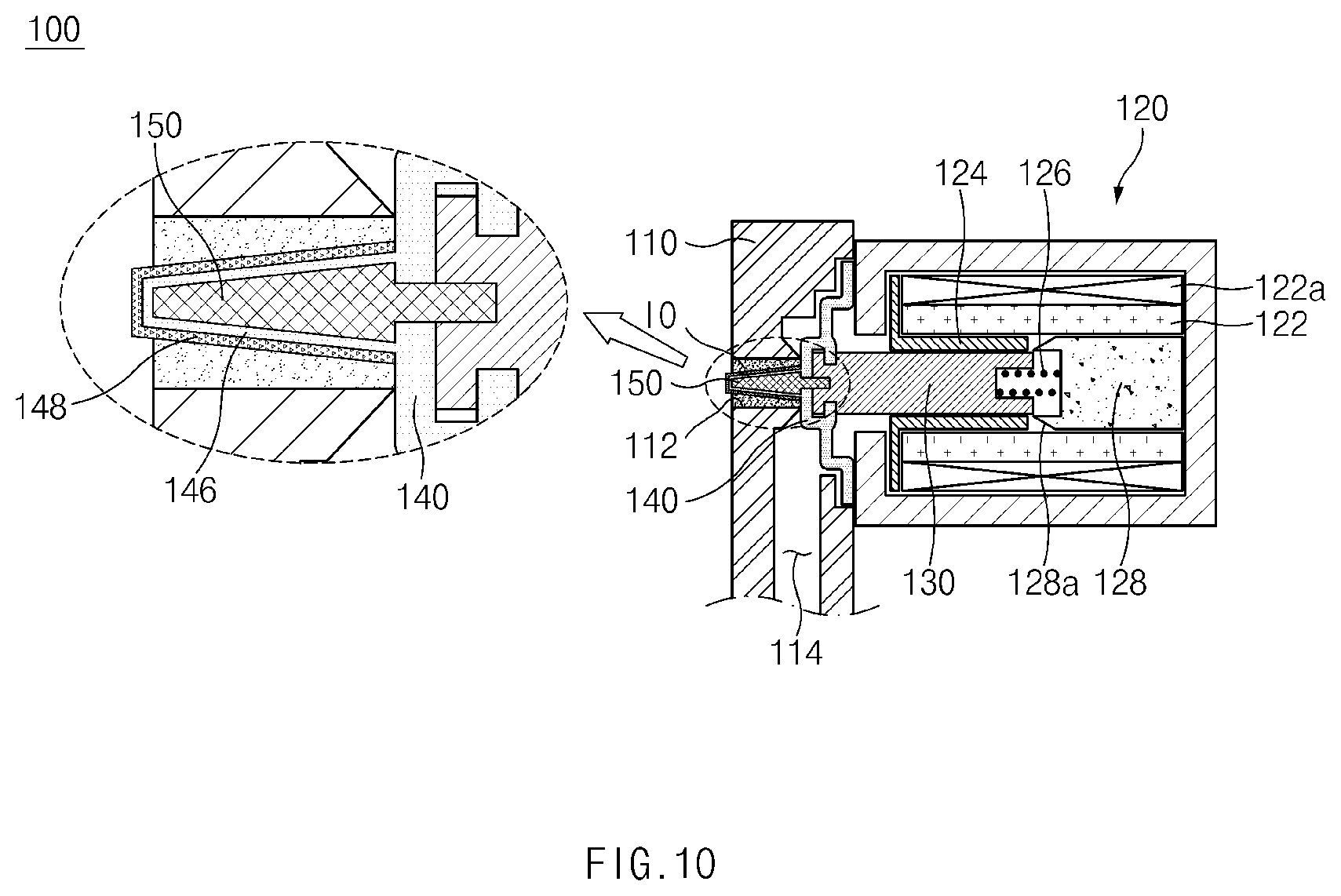 Patent US12313181 Figure 10 – Valve device having anti-freeze function
