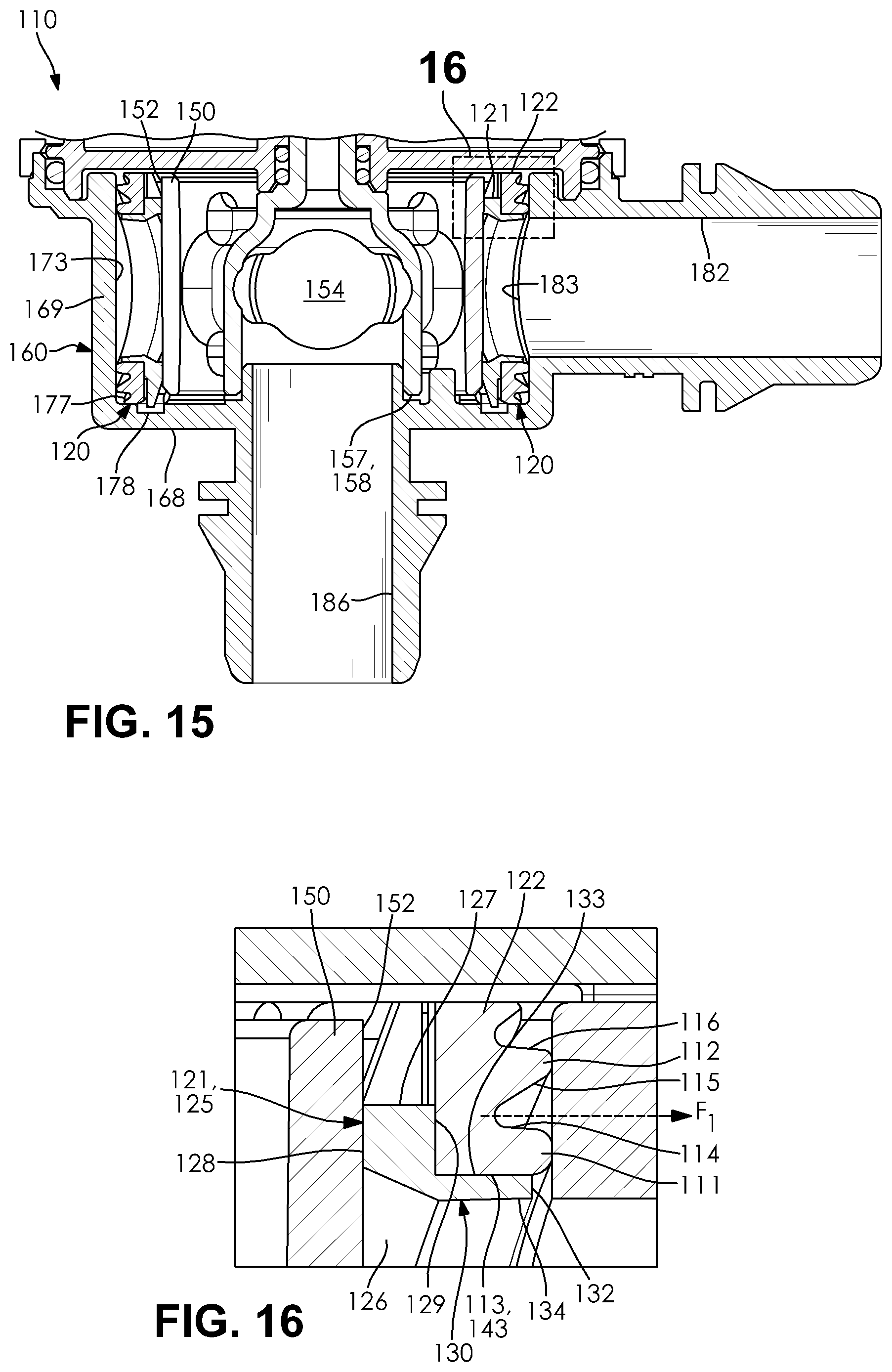 Patent US12313187 Figure 8 – Reinforced rotary valve seal assembly