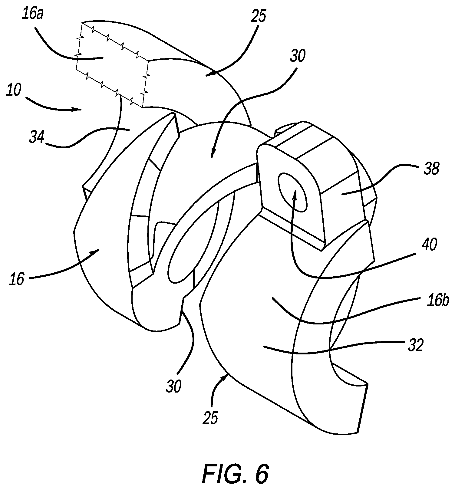 Patent US12313196 Figure 6 – Clamp for a pipe