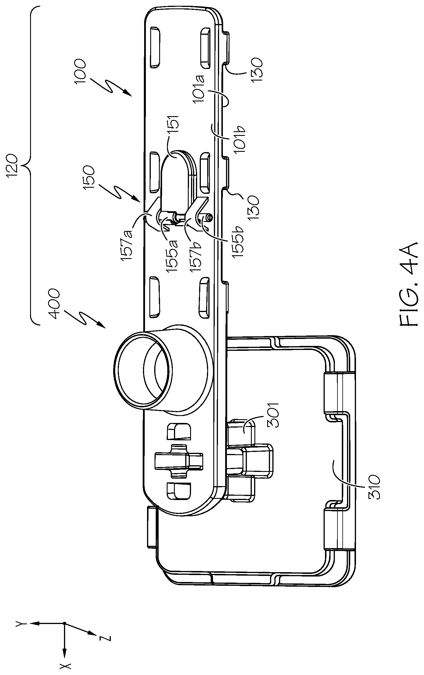 Patent US12313200 Figure 5 – Rail end mount and methods of use