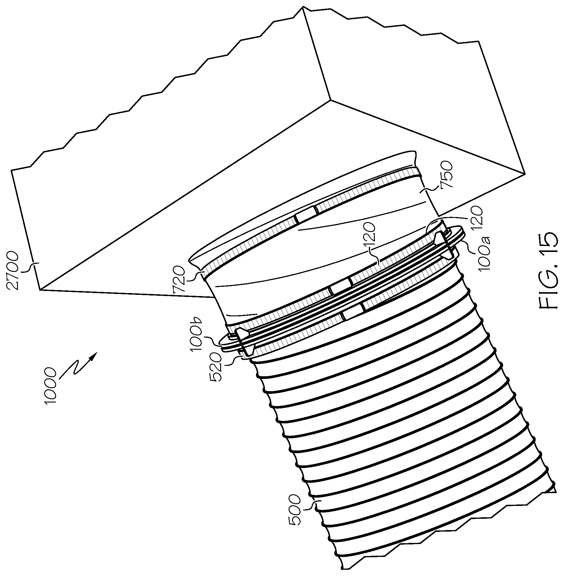 Patent US12313201 Figure 16 – Flexible air duct systems and methods of installation and use thereof