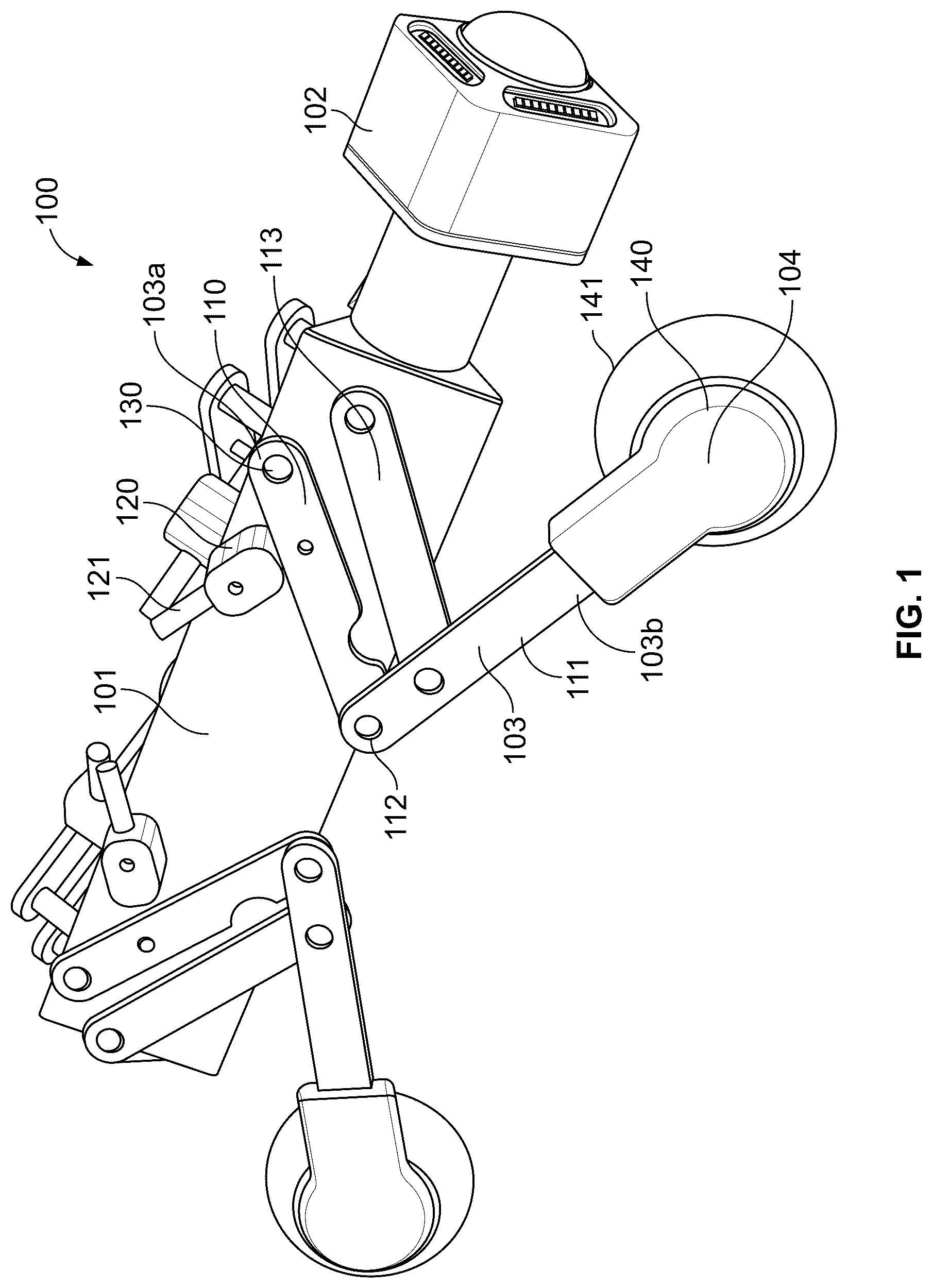 Patent US12313207 Figure 1 – Pipe inspection device with variable height control
