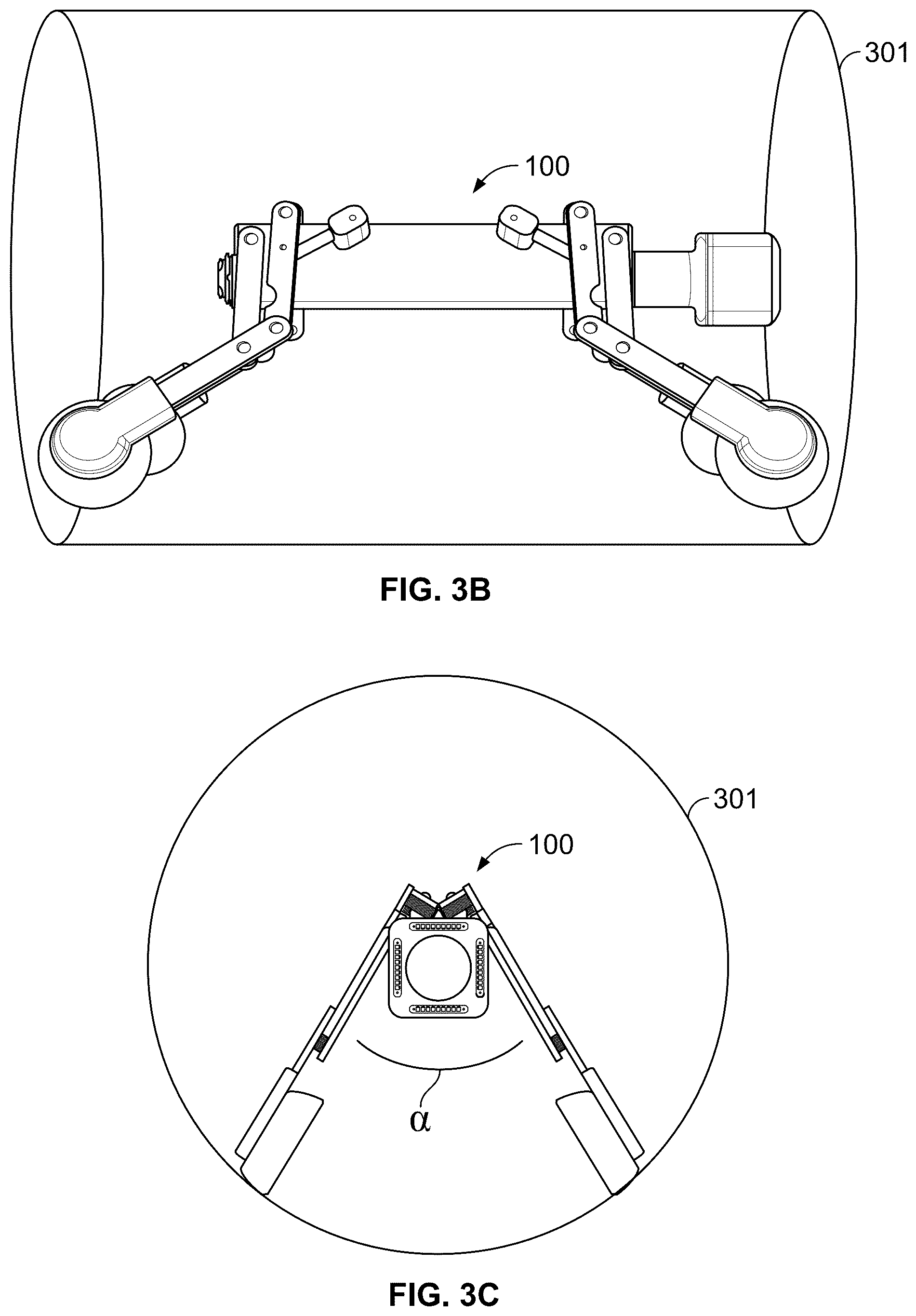 Patent US12313207 Figure 5 – Pipe inspection device with variable height control