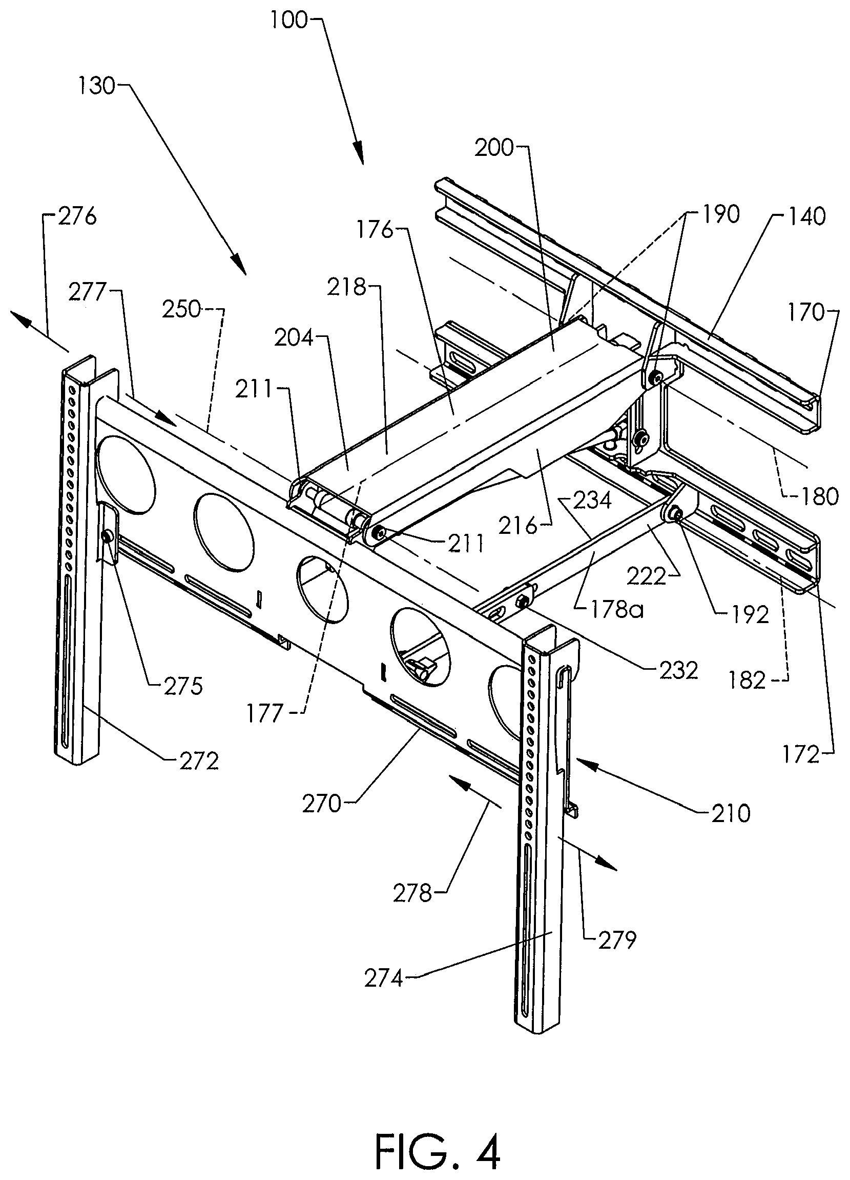 Patent US12313209 Figure 3 – Motorized mounting systems for televisions