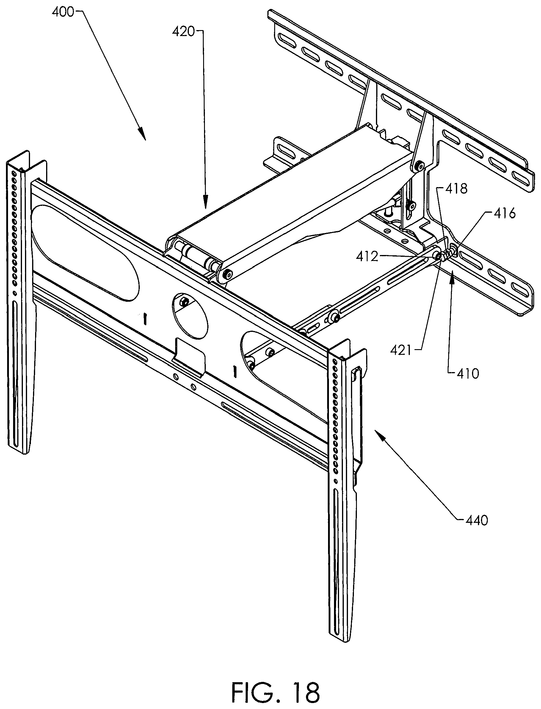 Patent US12313209 Figure 11 – Motorized mounting systems for televisions