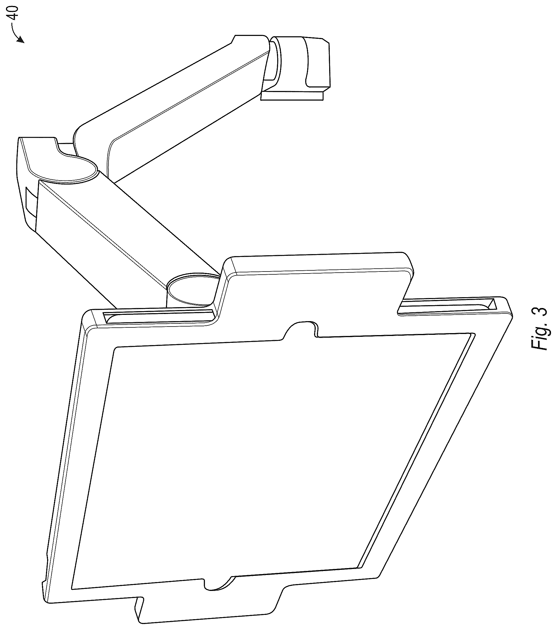 Patent US12313211 Figure 3 – Joint rotation stop structures for articulated support arms