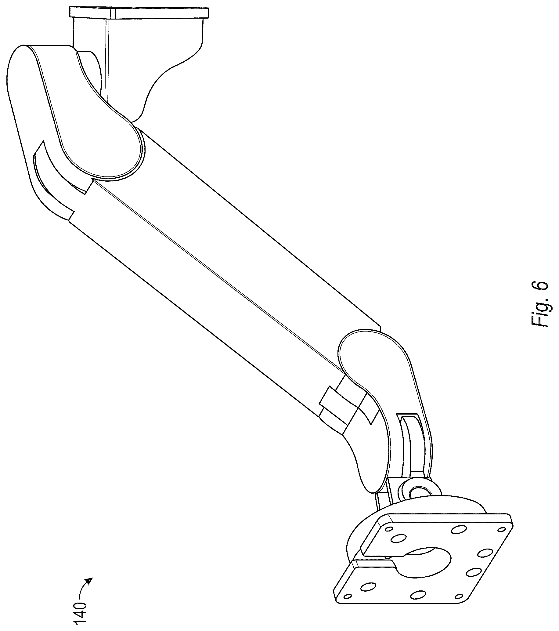 Patent US12313211 Figure 6 – Joint rotation stop structures for articulated support arms