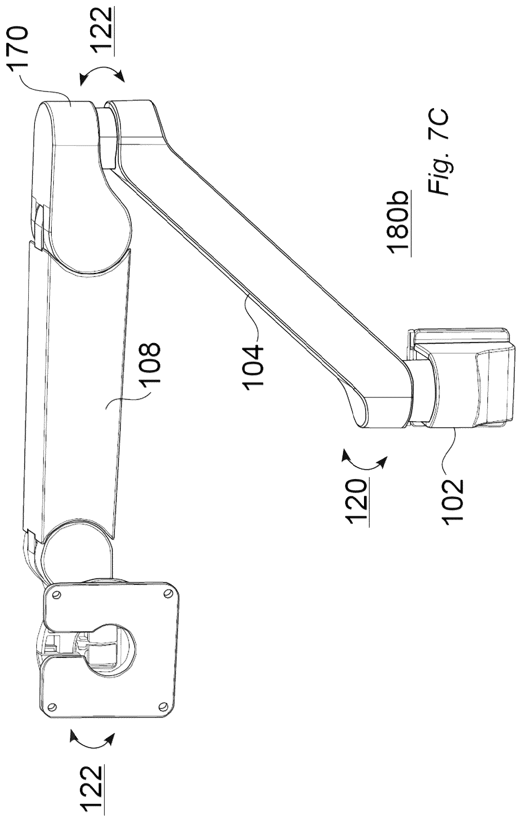 Patent US12313211 Figure 9 – Joint rotation stop structures for articulated support arms