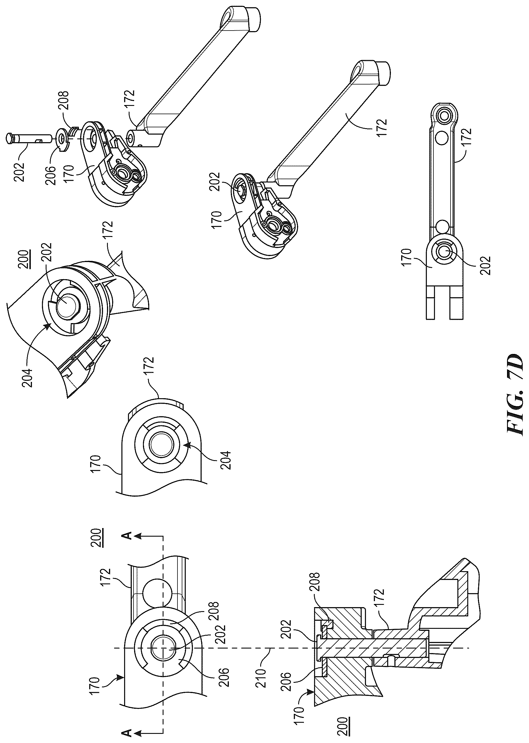 Patent US12313211 Figure 10 – Joint rotation stop structures for articulated support arms