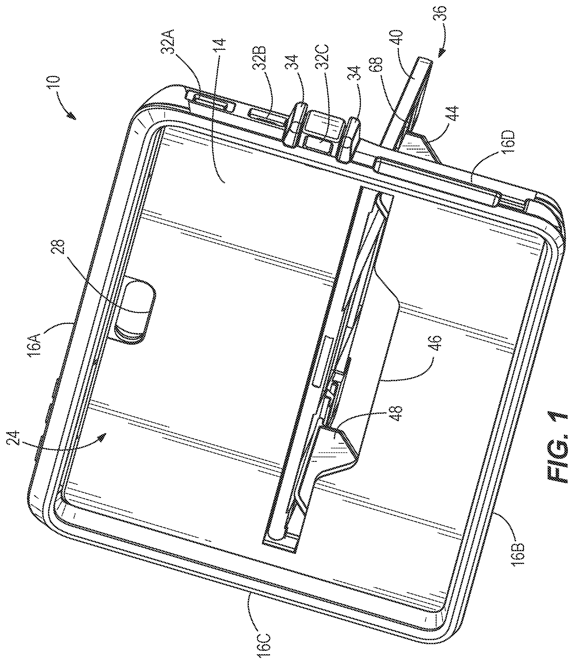 Patent US12313213 Figure 1 – Case for a portable electronic device