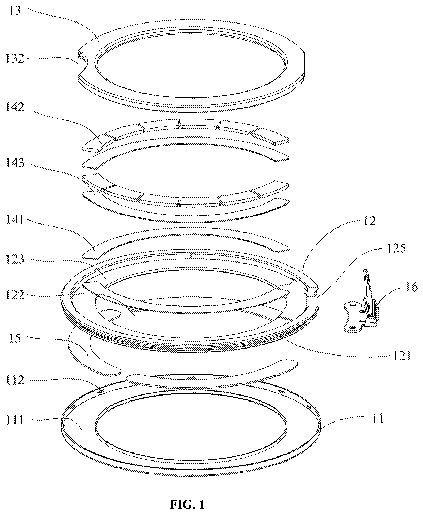 Patent US12313216 Figure 1 – Electronic device stand and protective case with electronic device stand