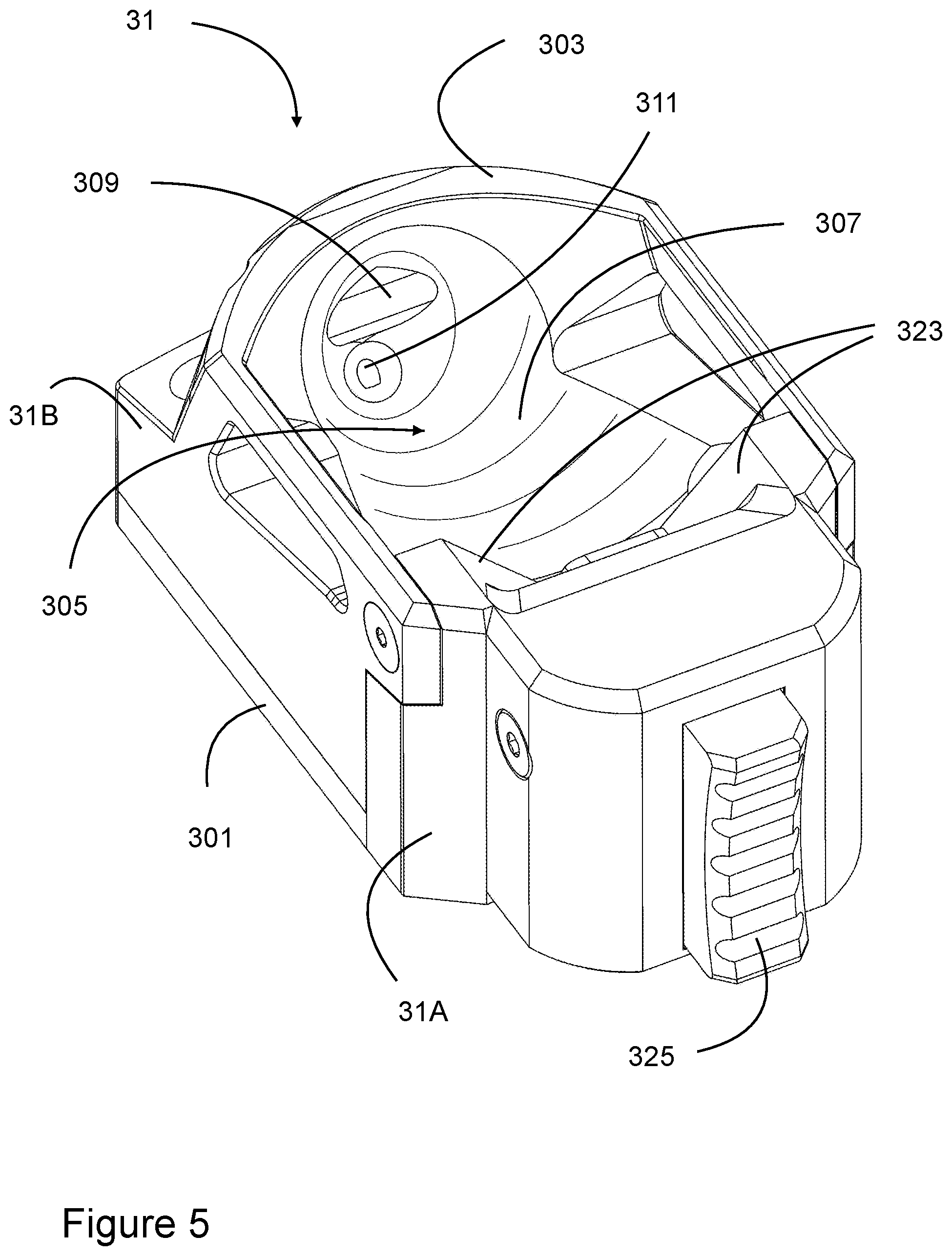 Patent US12313217 Figure 4 – Quick attach and detach mount for firearms and other objects