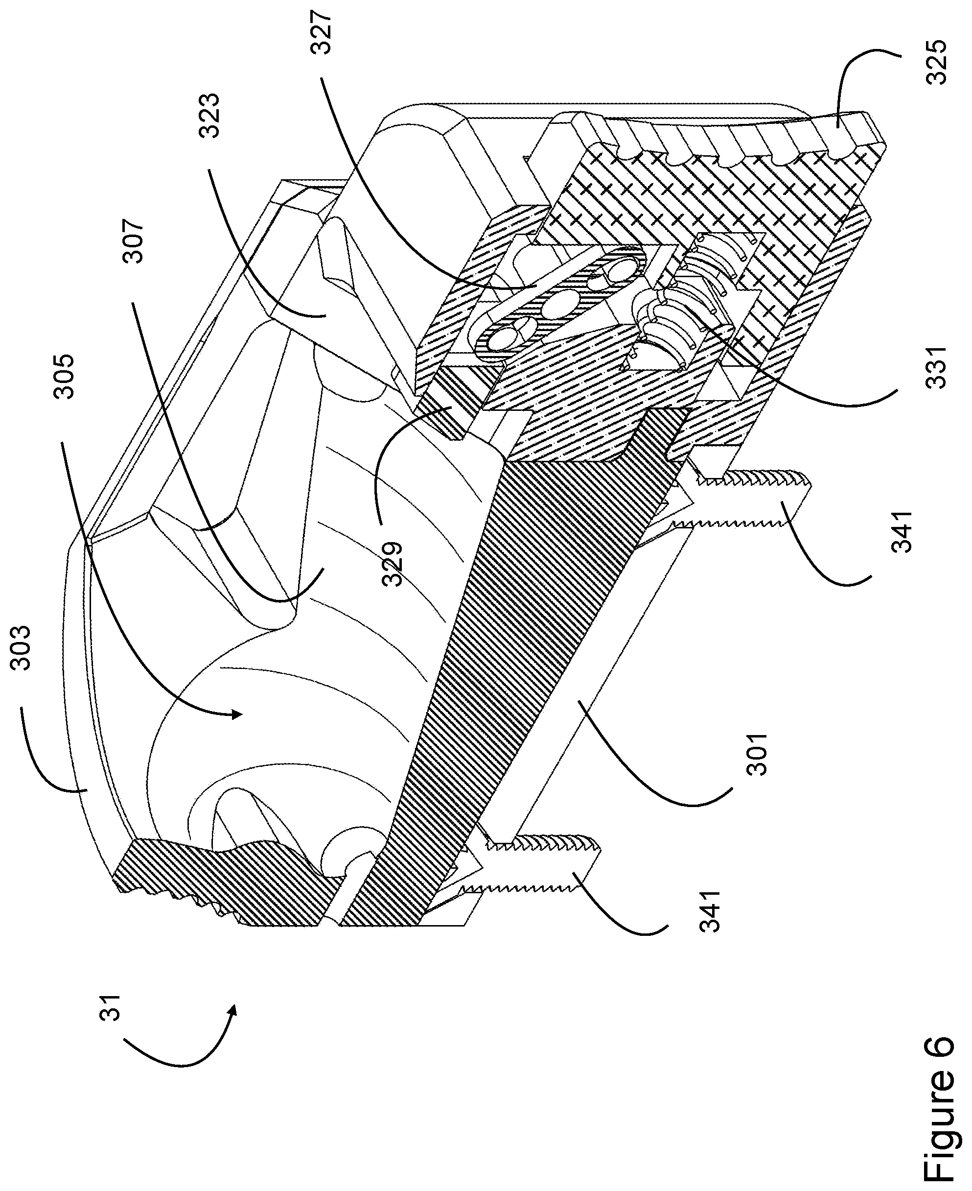 Patent US12313217 Figure 5 – Quick attach and detach mount for firearms and other objects