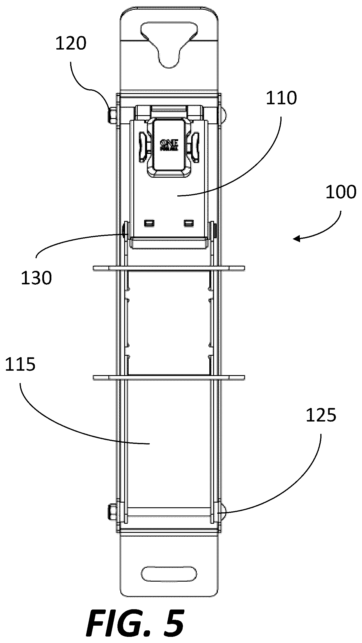 Patent US12313218 Figure 5 – Television support tilt mechanism