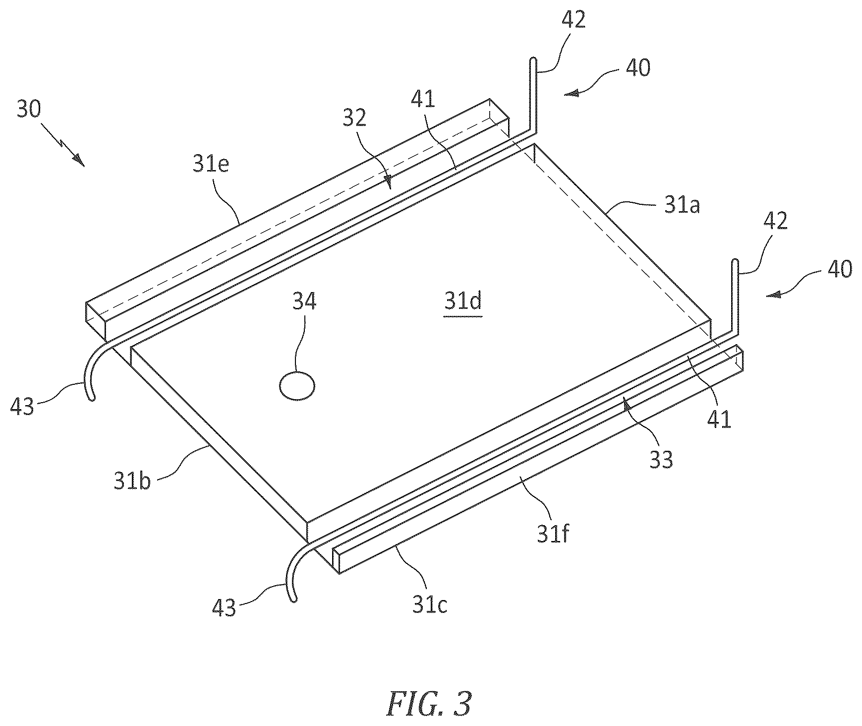 Patent US12313219 Figure 3 – Hanging bracket device