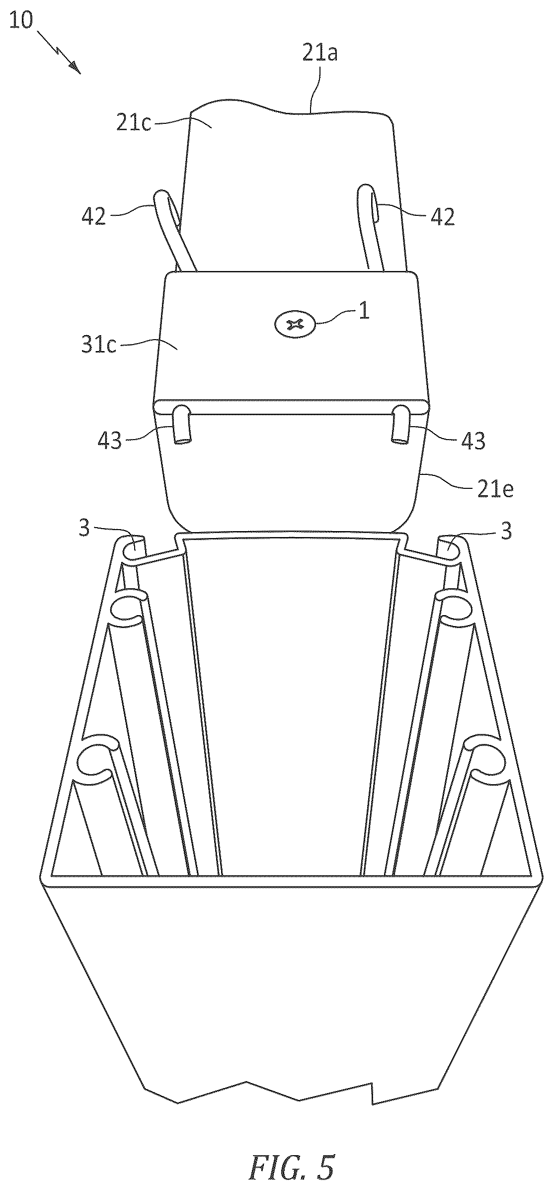 Patent US12313219 Figure 5 – Hanging bracket device