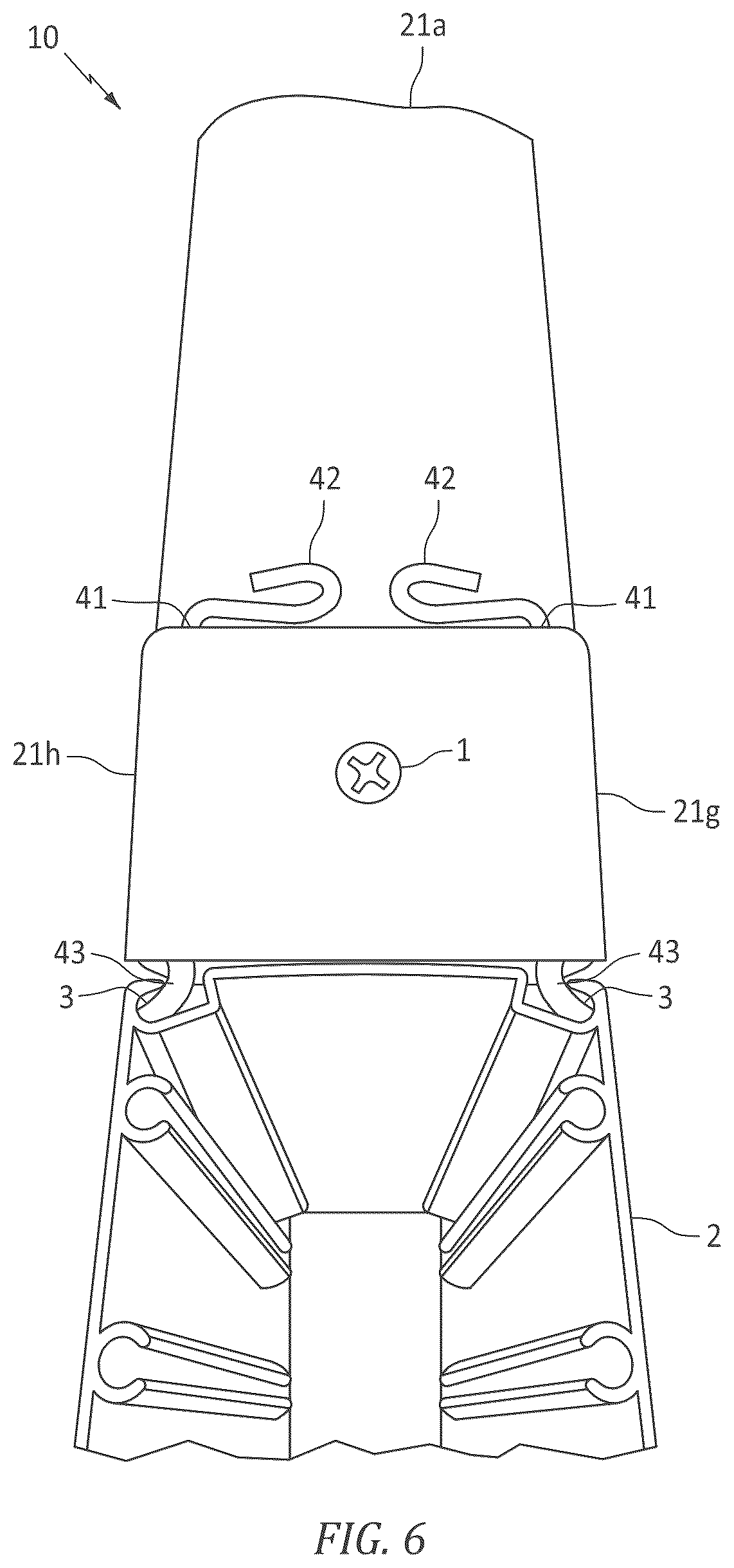 Patent US12313219 Figure 6 – Hanging bracket device
