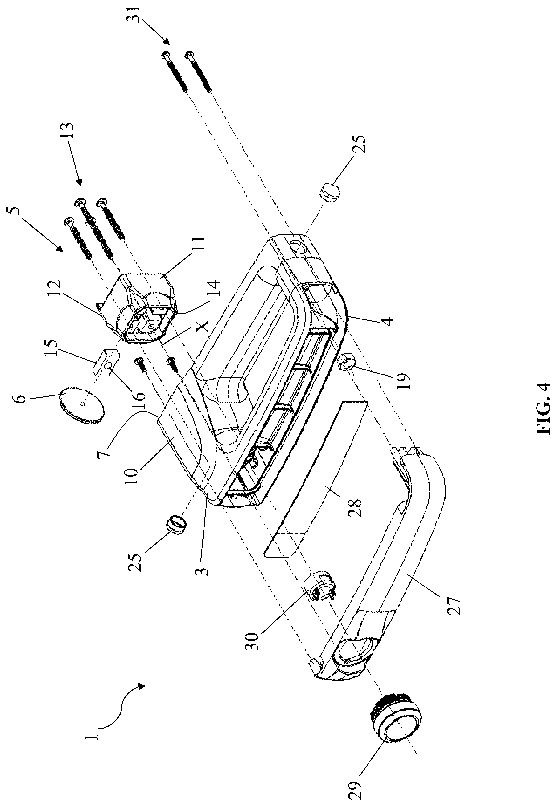 Patent US12313221 Figure 2 – Handle actuator device for access to industrial machines or plants and related assembly