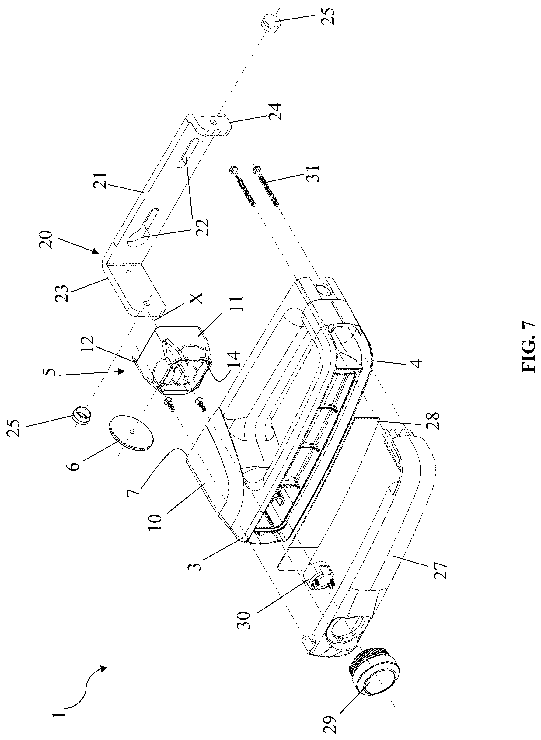 Patent US12313221 Figure 4 – Handle actuator device for access to industrial machines or plants and related assembly