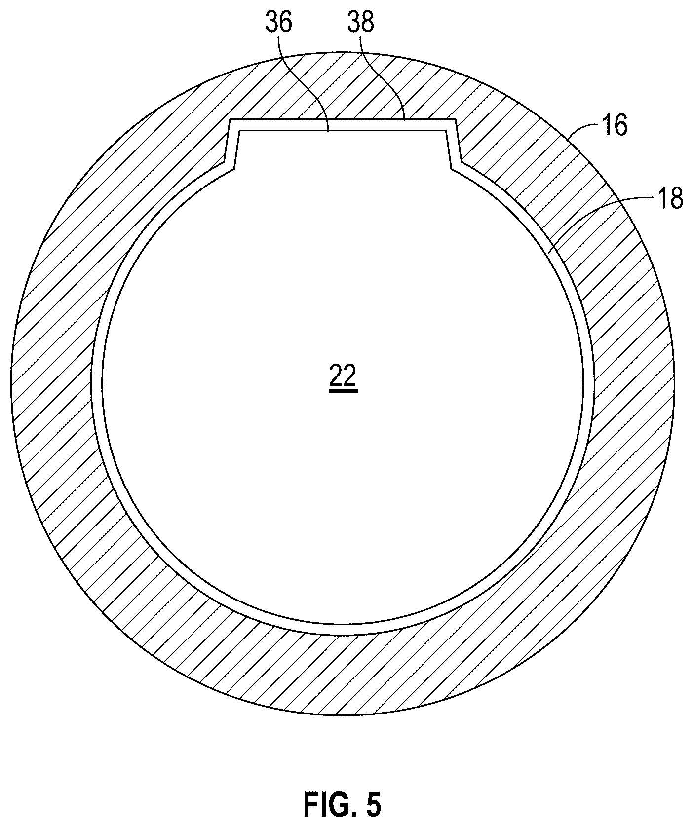 Patent US12313228 Figure 5 – Flashlight with rechargeable battery assembly