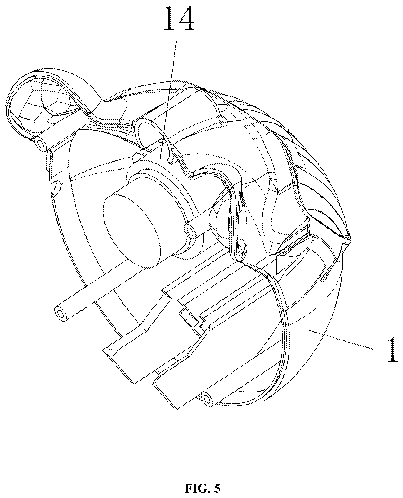 Patent US12313230 Figure 5 – Skate-bear-shaped projection lamp