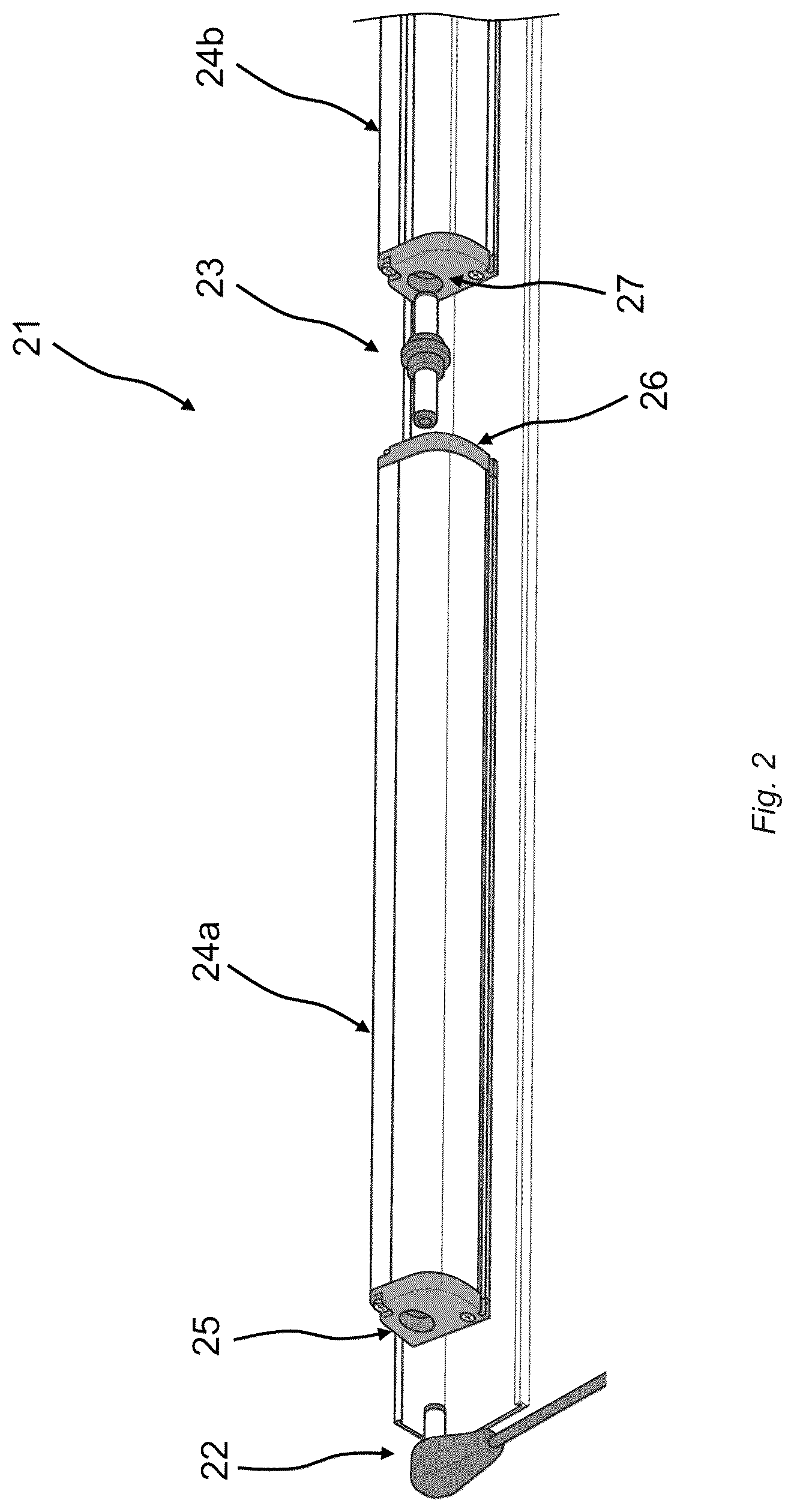 Patent US12313232 Figure 2 – Lighting system for emitting light comprising two connectable lighting modules, a lighting module, a method of operating a lighting module as well as a corresponding method