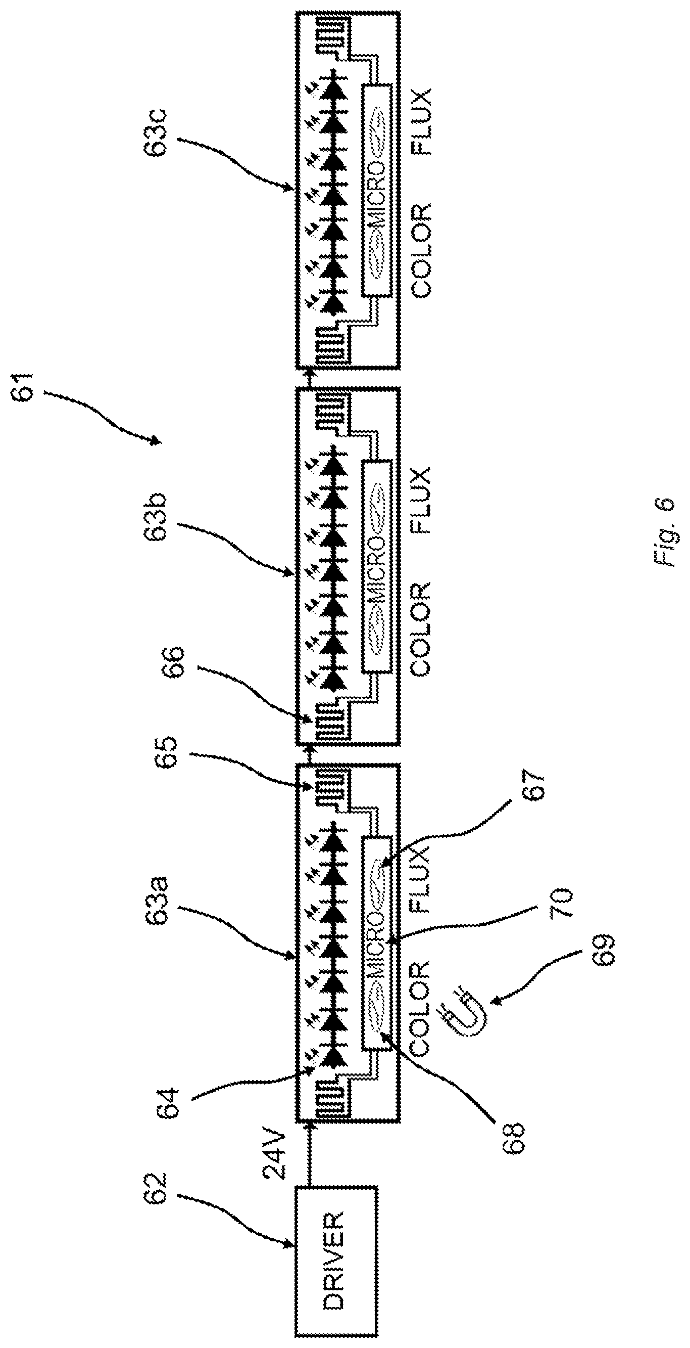 Patent US12313232 Figure 5 – Lighting system for emitting light comprising two connectable lighting modules, a lighting module, a method of operating a lighting module as well as a corresponding method