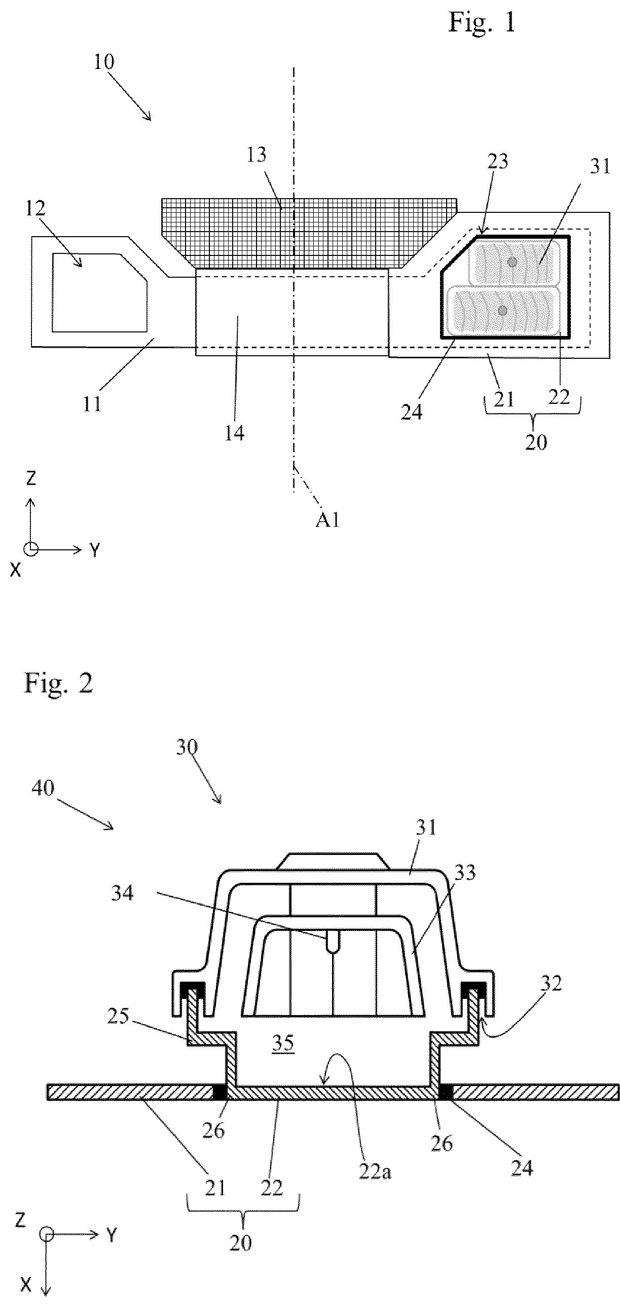 Patent US12313234 Figure 1 – Bumper lens unit of a vehicle