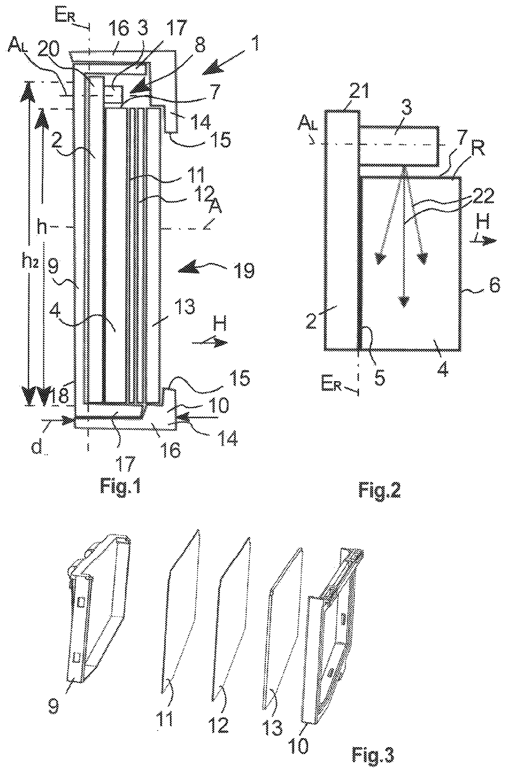 Patent US12313237 Figure 1 – Lighting device for vehicles