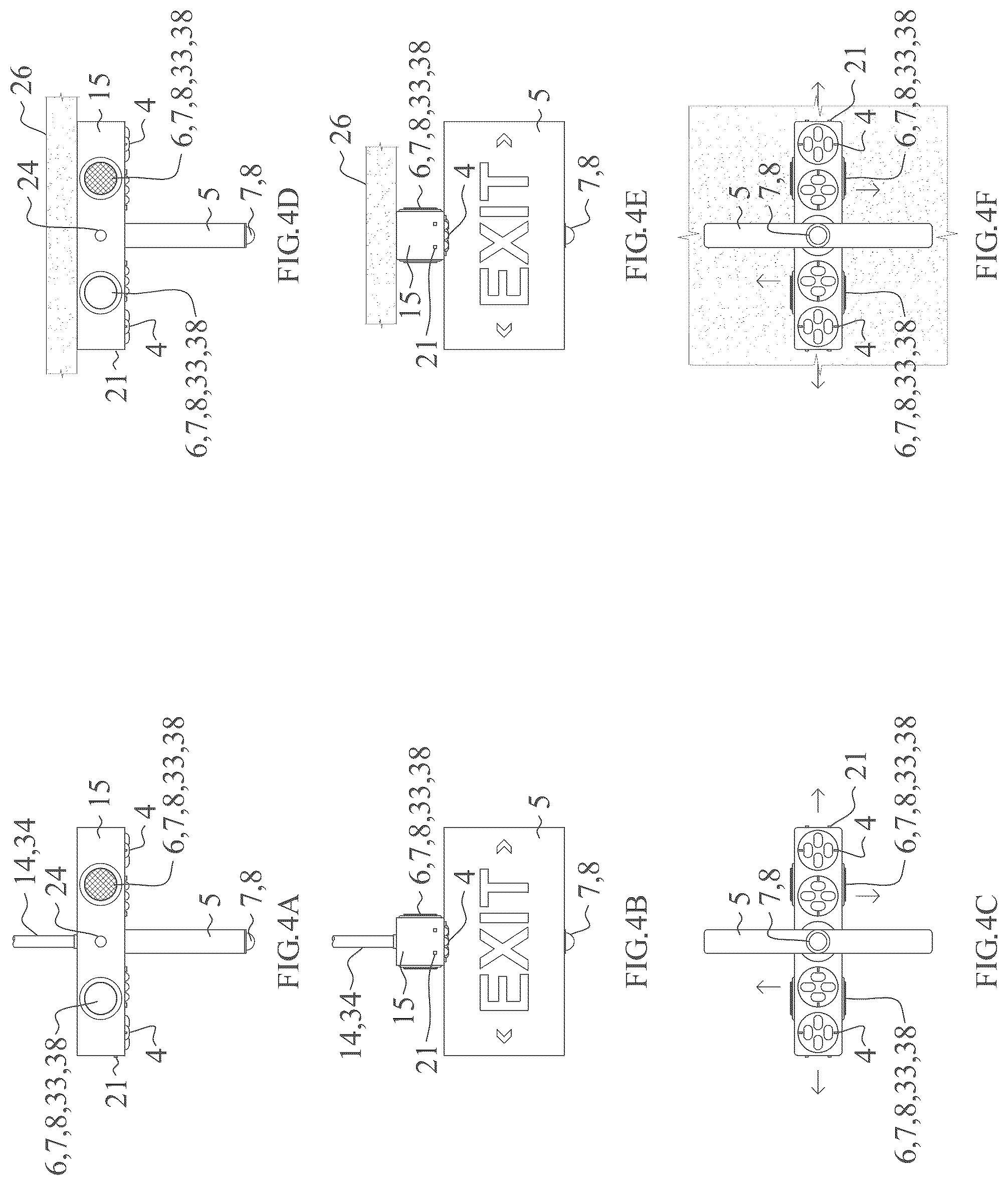 Patent US12313241 Figure 5 – Building egress lighting apparatus method and system with direction designator projection features