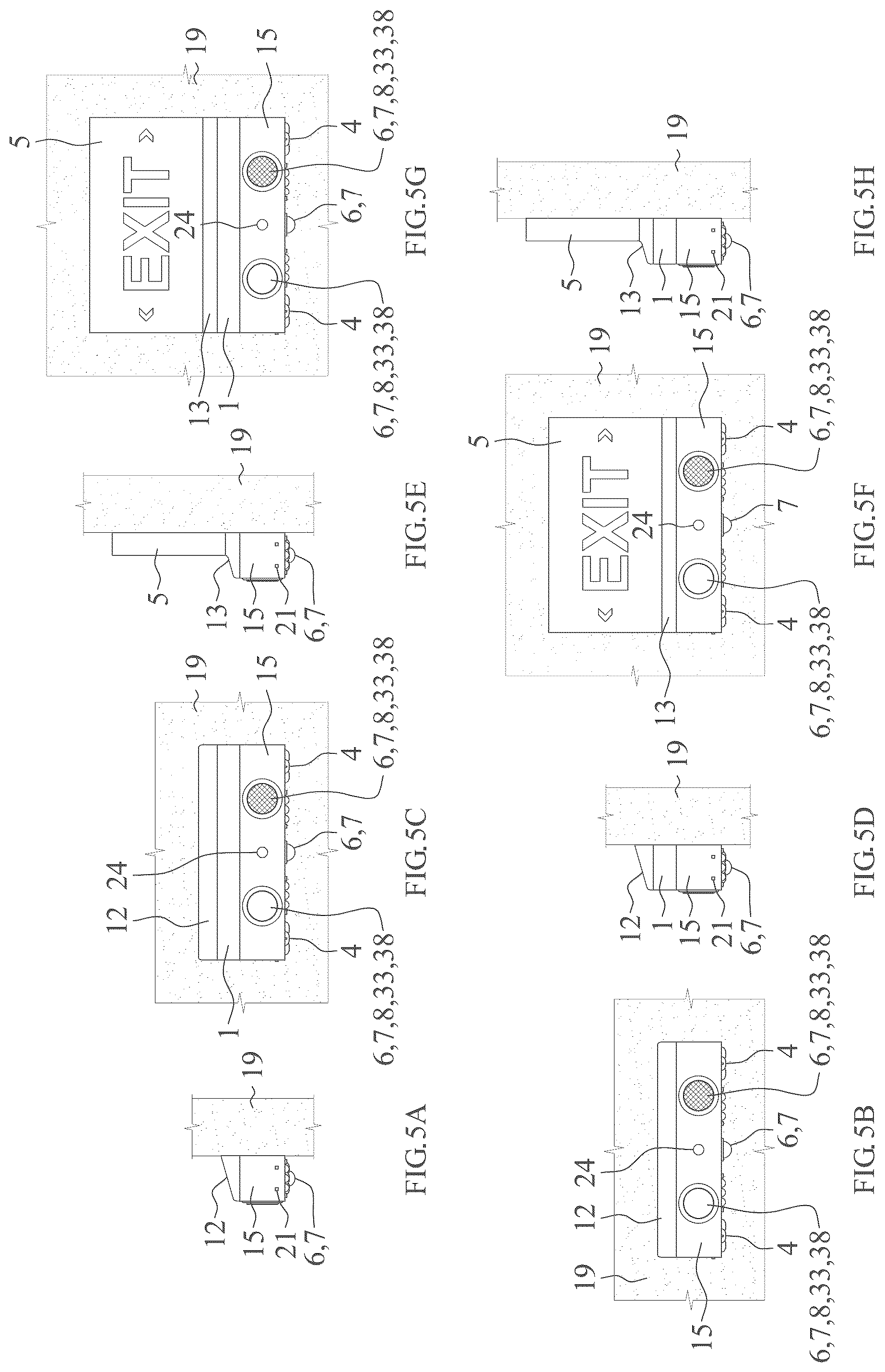 Patent US12313241 Figure 6 – Building egress lighting apparatus method and system with direction designator projection features