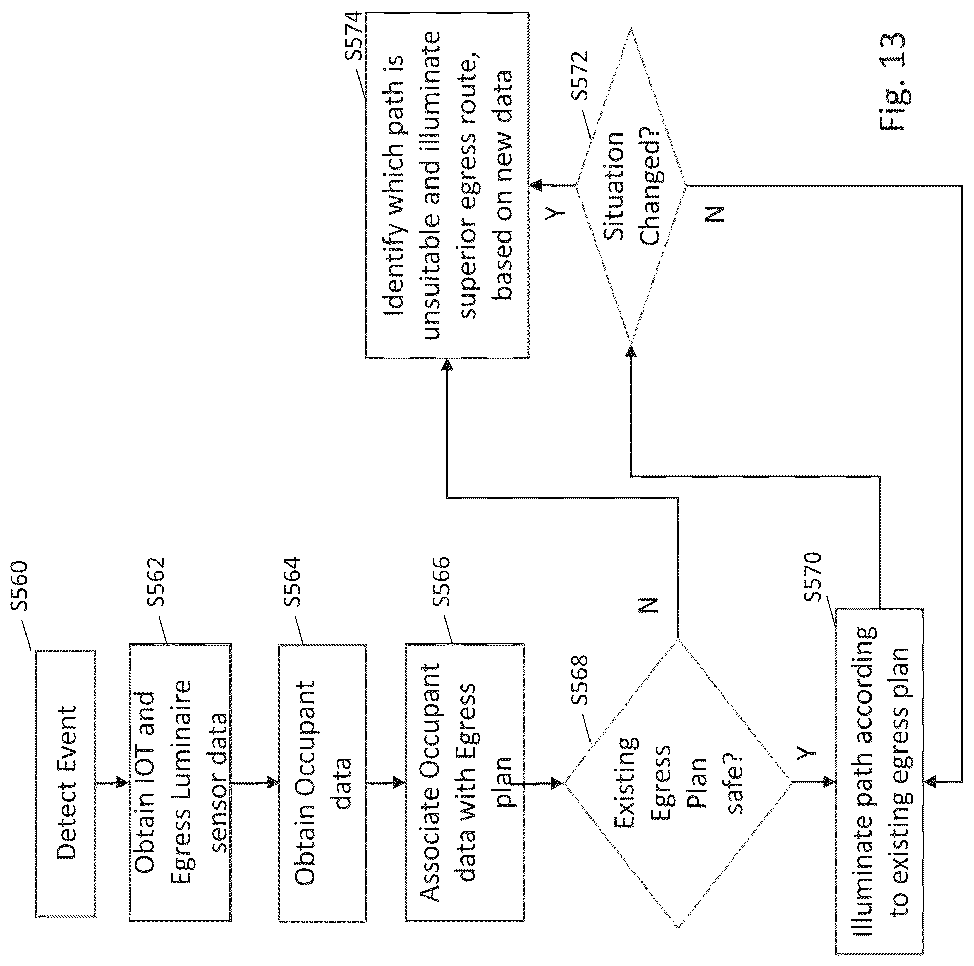 Patent US12313241 Figure 14 – Building egress lighting apparatus method and system with direction designator projection features