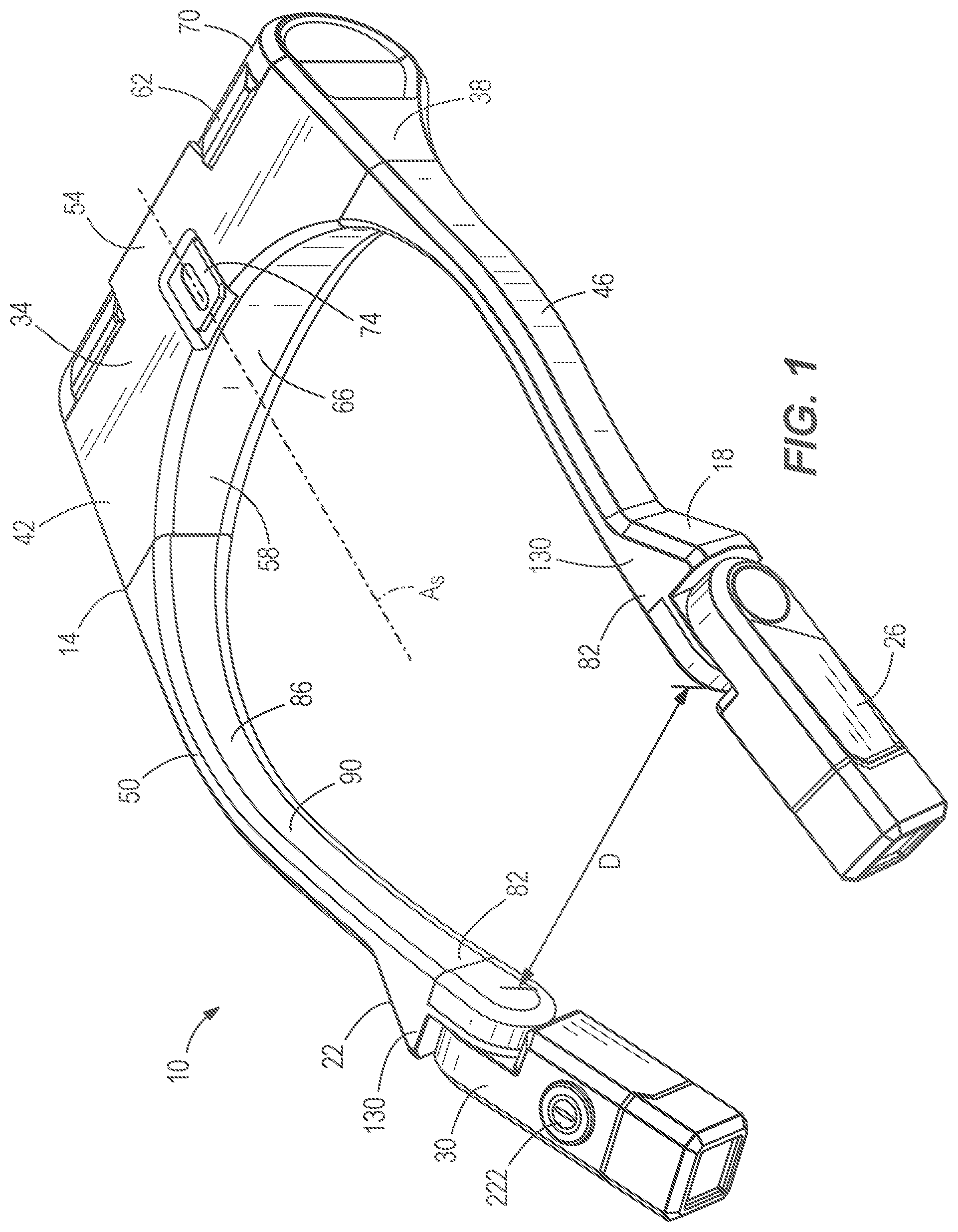 Patent US12313246 Figure 1 – Portable neck light