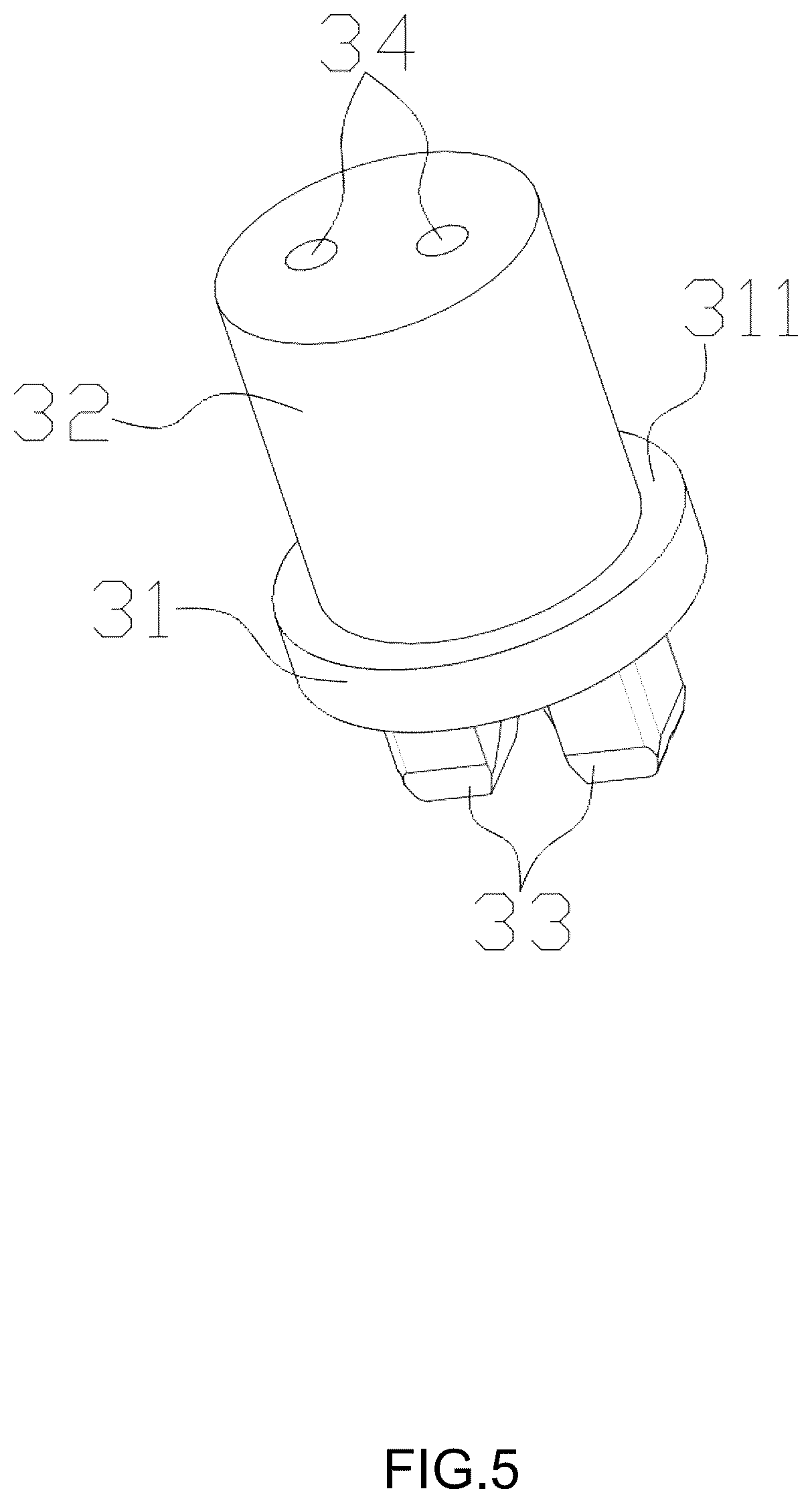 Patent US12313252 Figure 5 – Waterproof lamp head structure