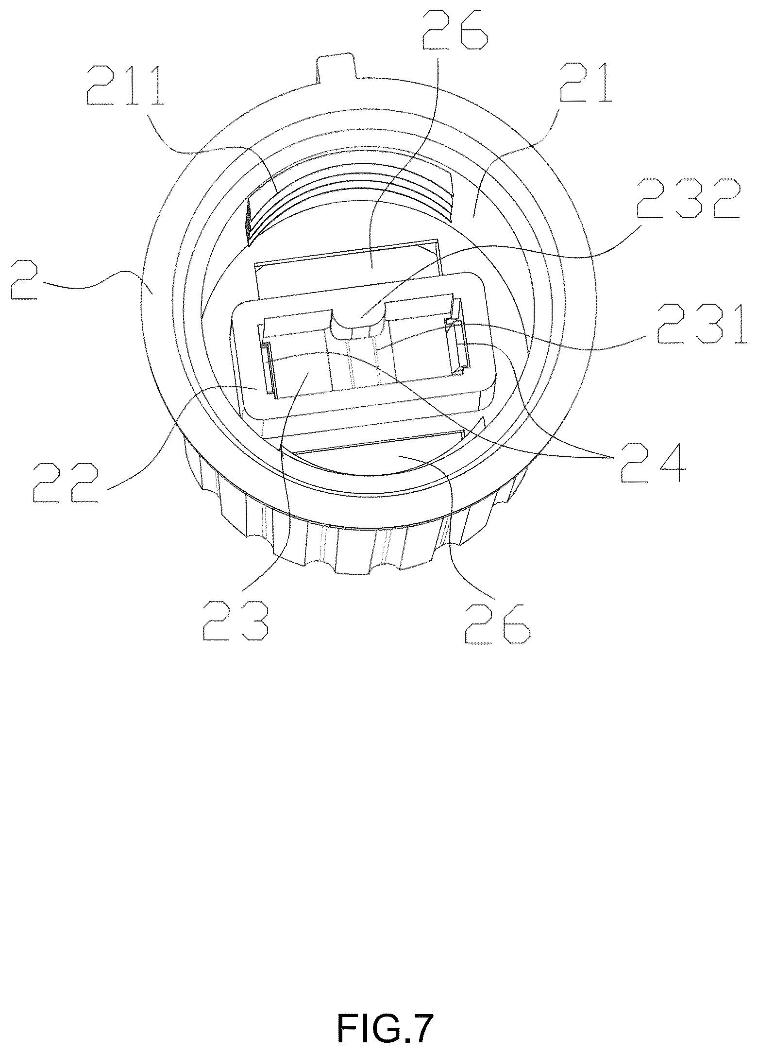 Patent US12313252 Figure 7 – Waterproof lamp head structure