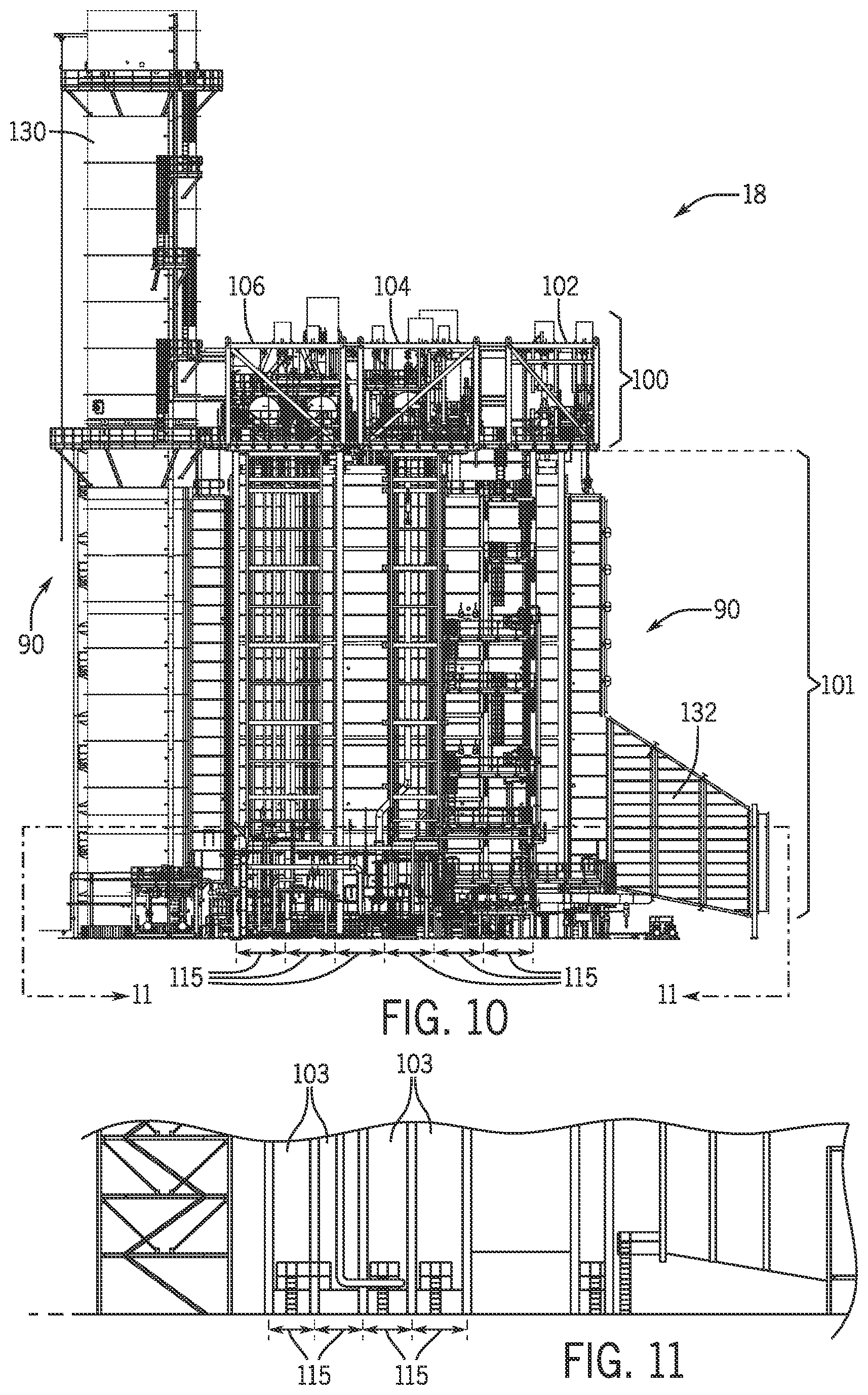 Patent US12313255 Figure 9 – System and method for top platform assembly of heat recovery steam generator (HRSG)