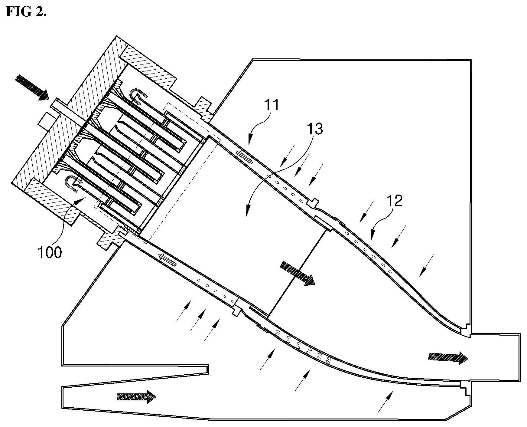 Patent US12313262 Figure 2 – Nozzle assembly, combustor, and gas turbine including same