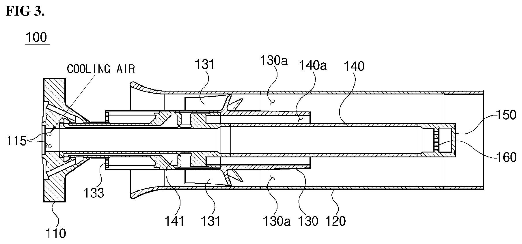 Patent US12313262 Figure 3 – Nozzle assembly, combustor, and gas turbine including same