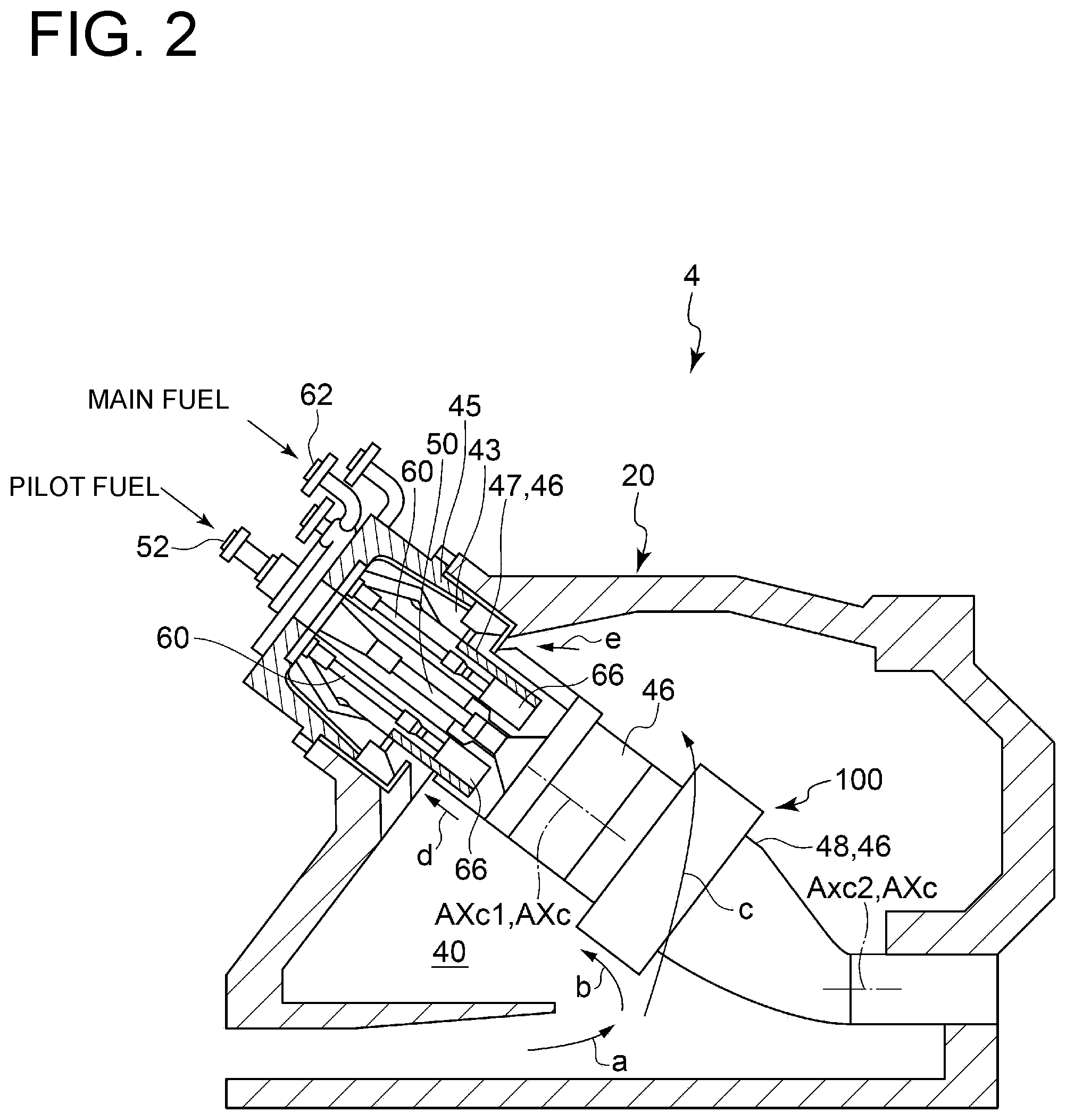 Patent US12313263 Figure 2 – Gas turbine combustor, gas turbine, and gas turbine assembling method