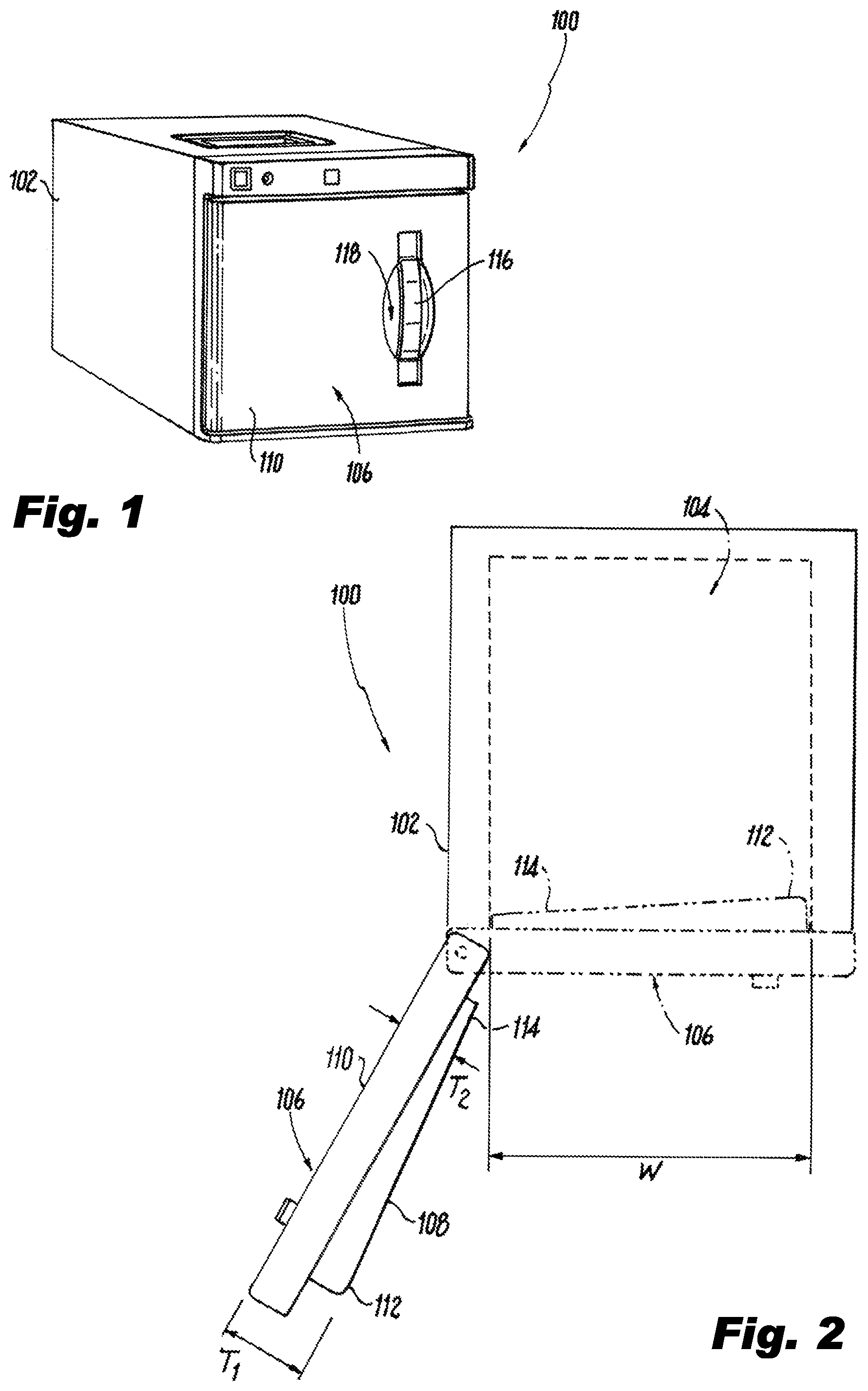 Patent US12313265 Figure 1 – Galley insert doors