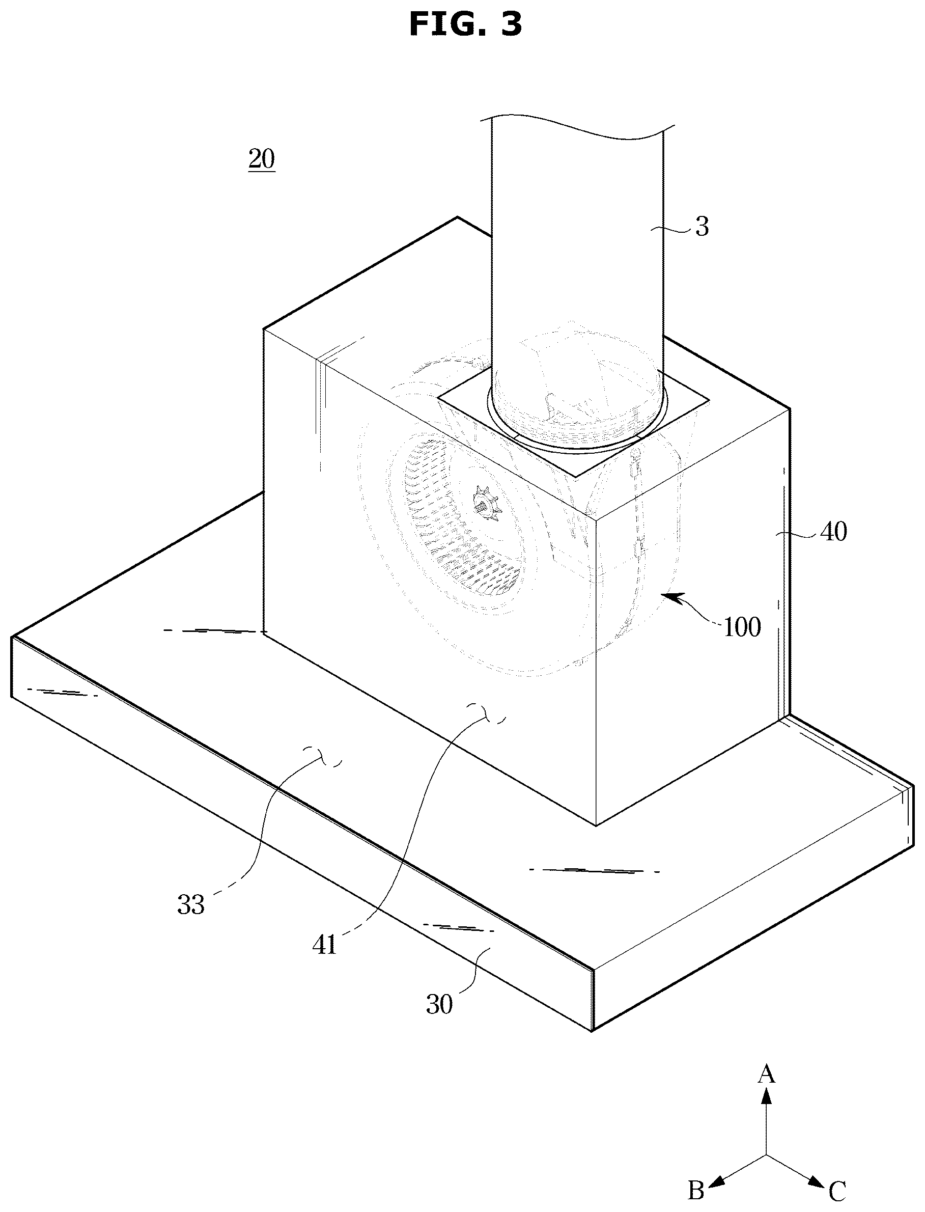 Patent US12313266 Figure 3 – Range hood