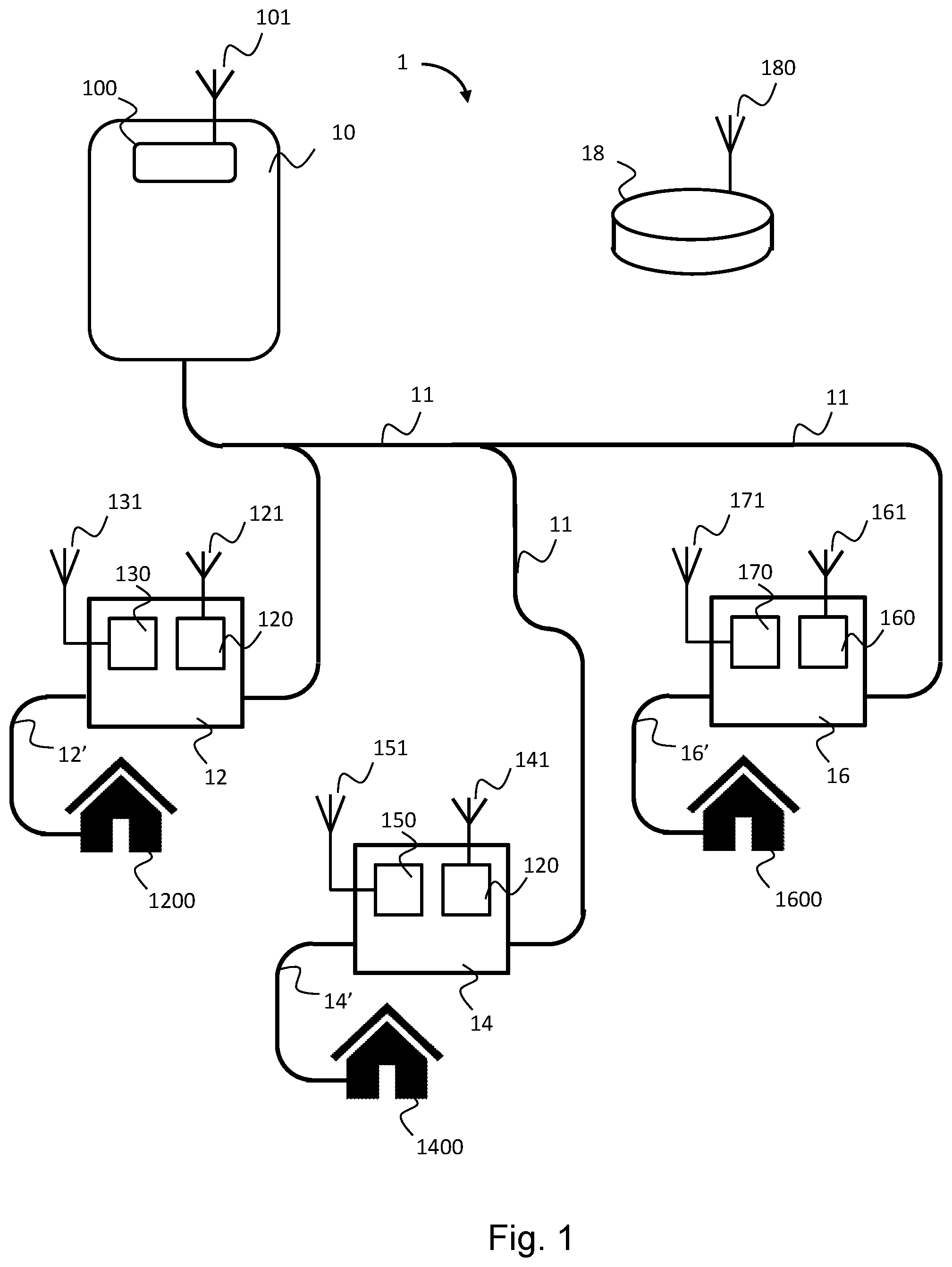 Patent US12313268 — Method for controlling a distribution of domestic hot water, associated supply system and distribution meter — Figure 1
