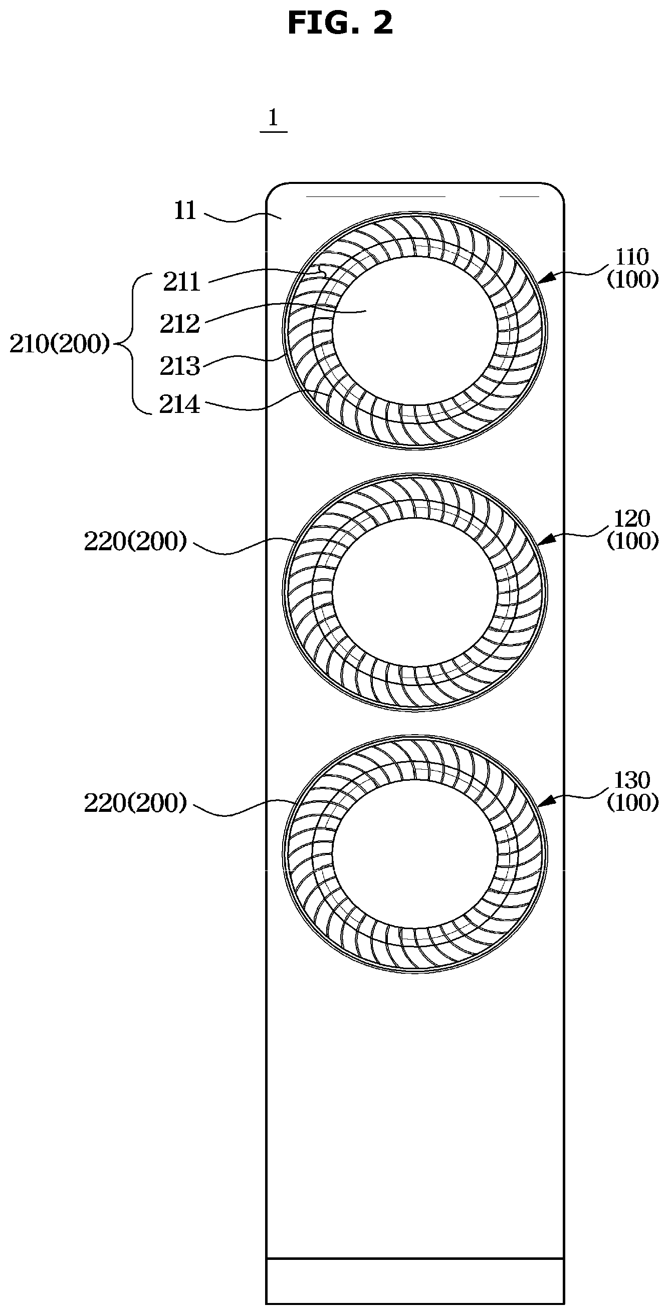 Patent US12313269 Figure 2 – Indoor unit of air conditioner and controlling method of the air conditioner