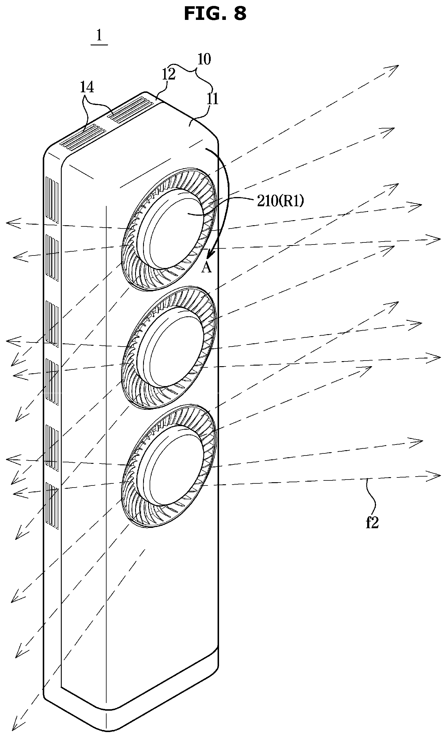 Patent US12313269 Figure 8 – Indoor unit of air conditioner and controlling method of the air conditioner
