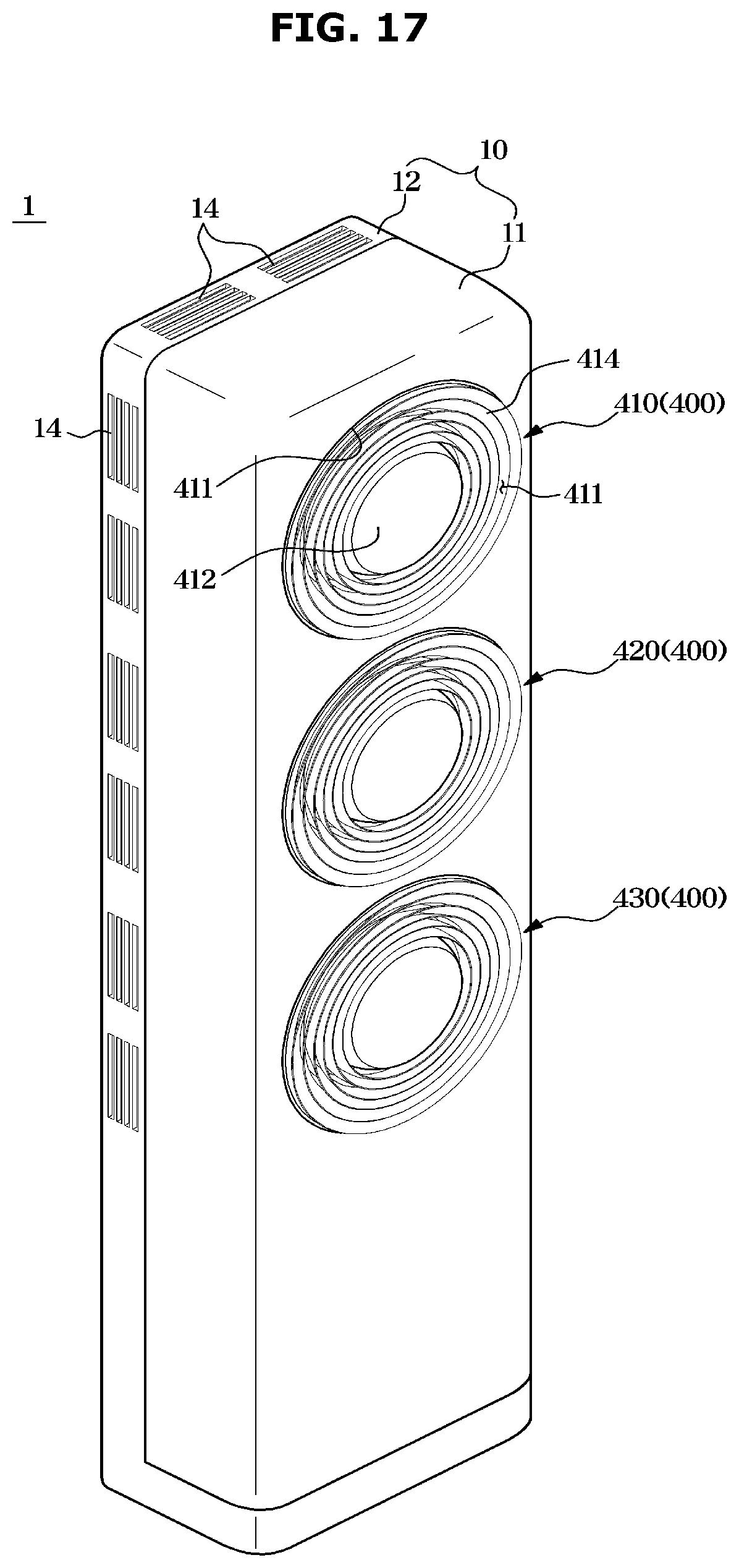 Patent US12313269 Figure 17 – Indoor unit of air conditioner and controlling method of the air conditioner
