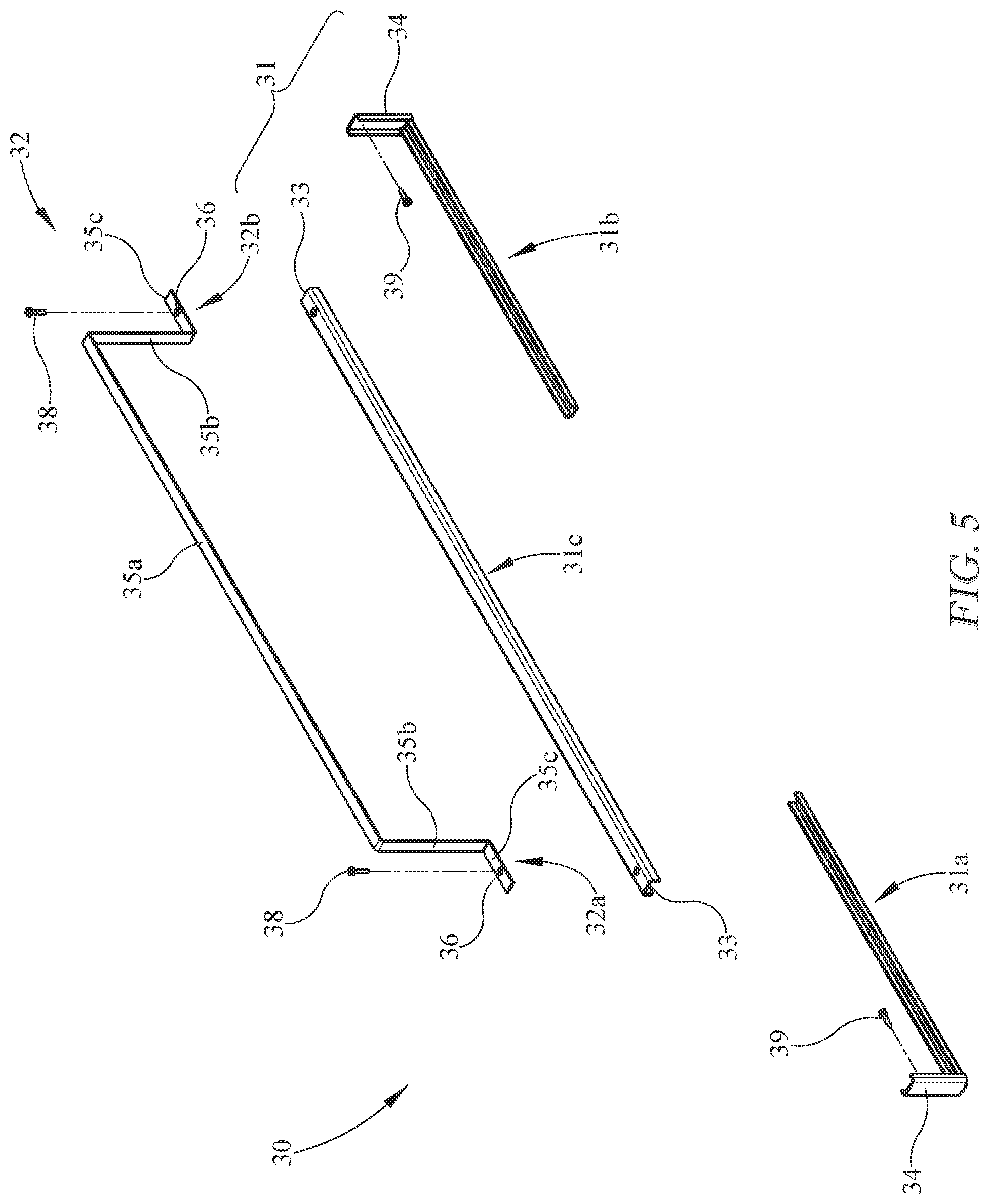 Patent US12313270 Figure 5 – Window air conditioning unit retention bracket